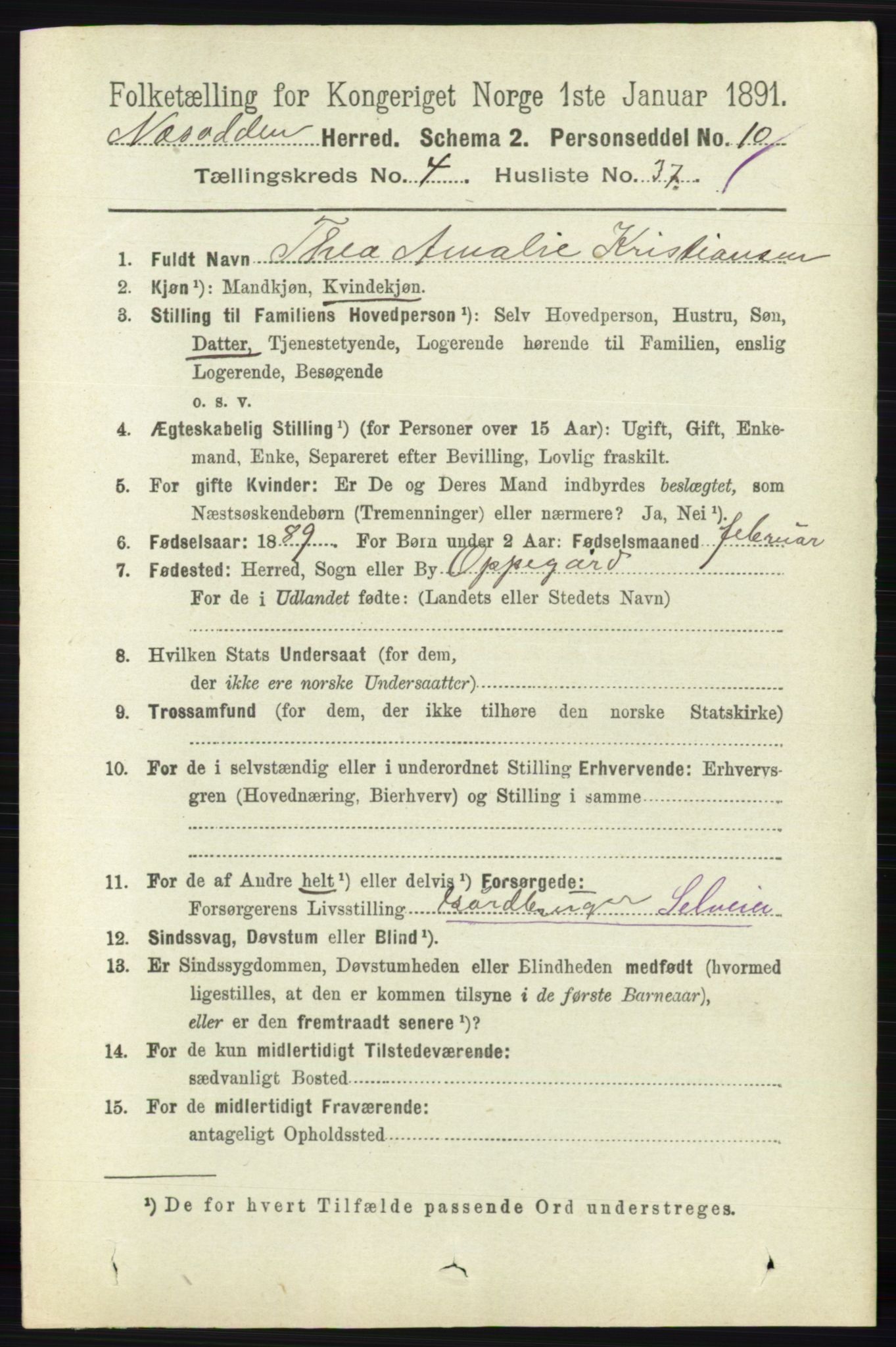 RA, 1891 census for 0216 Nesodden, 1891, p. 1938