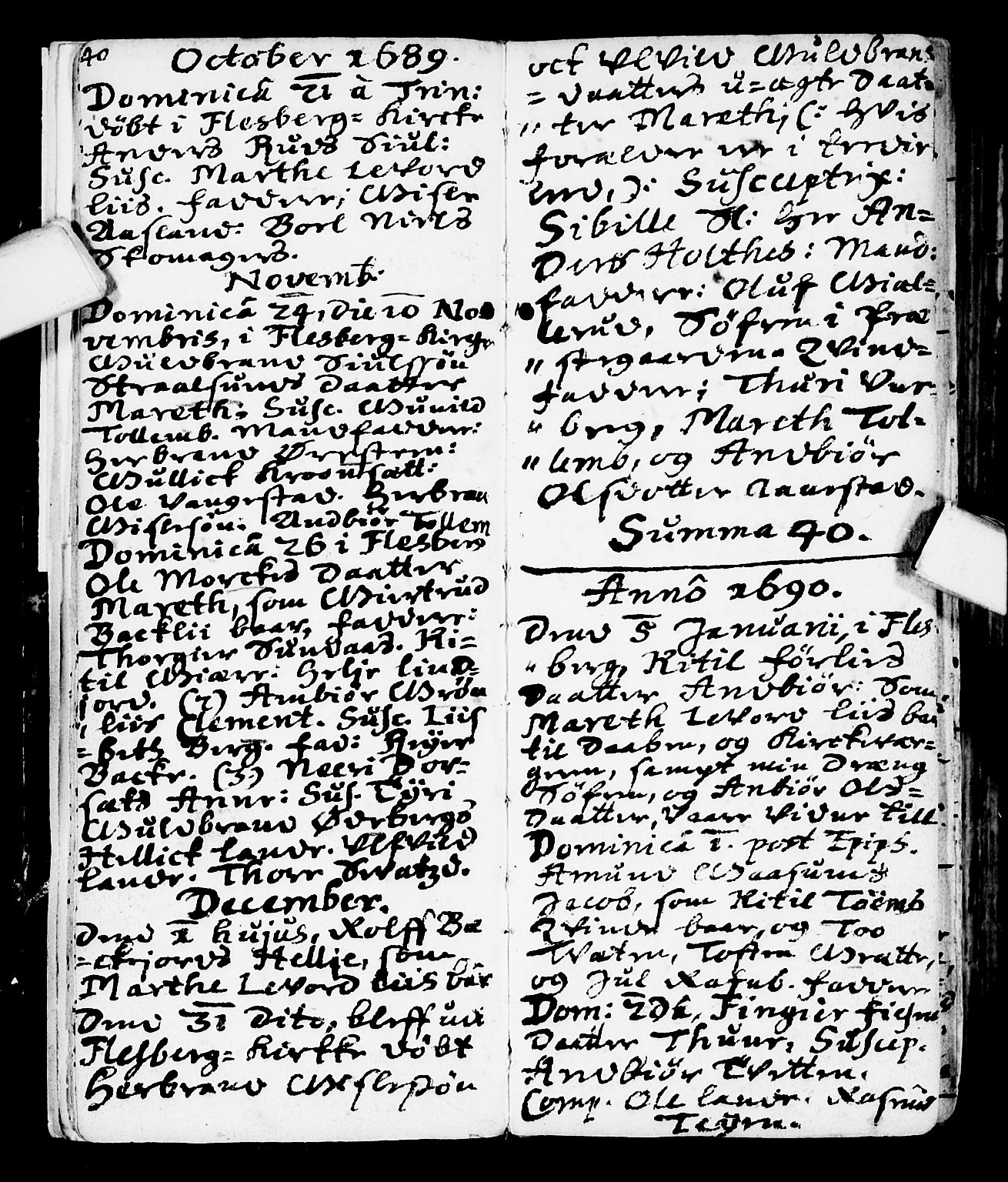 Flesberg kirkebøker, SAKO/A-18/F/Fa/L0001: Parish register (official) no. I 1, 1688-1725