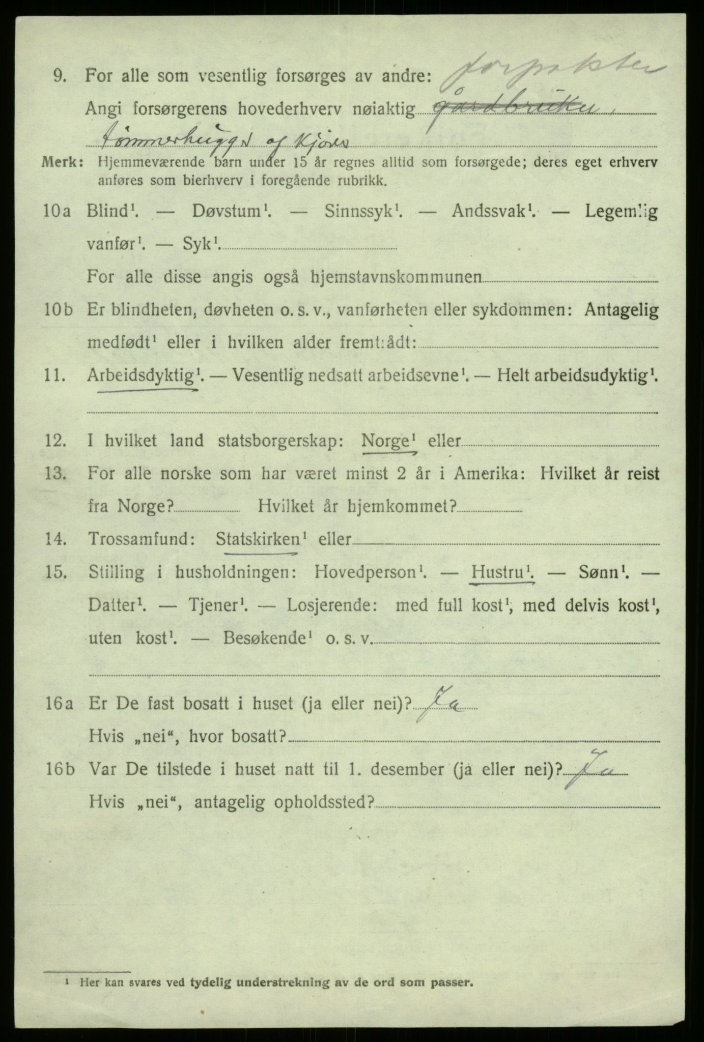 SAB, 1920 census for Sogndal, 1920, p. 7704