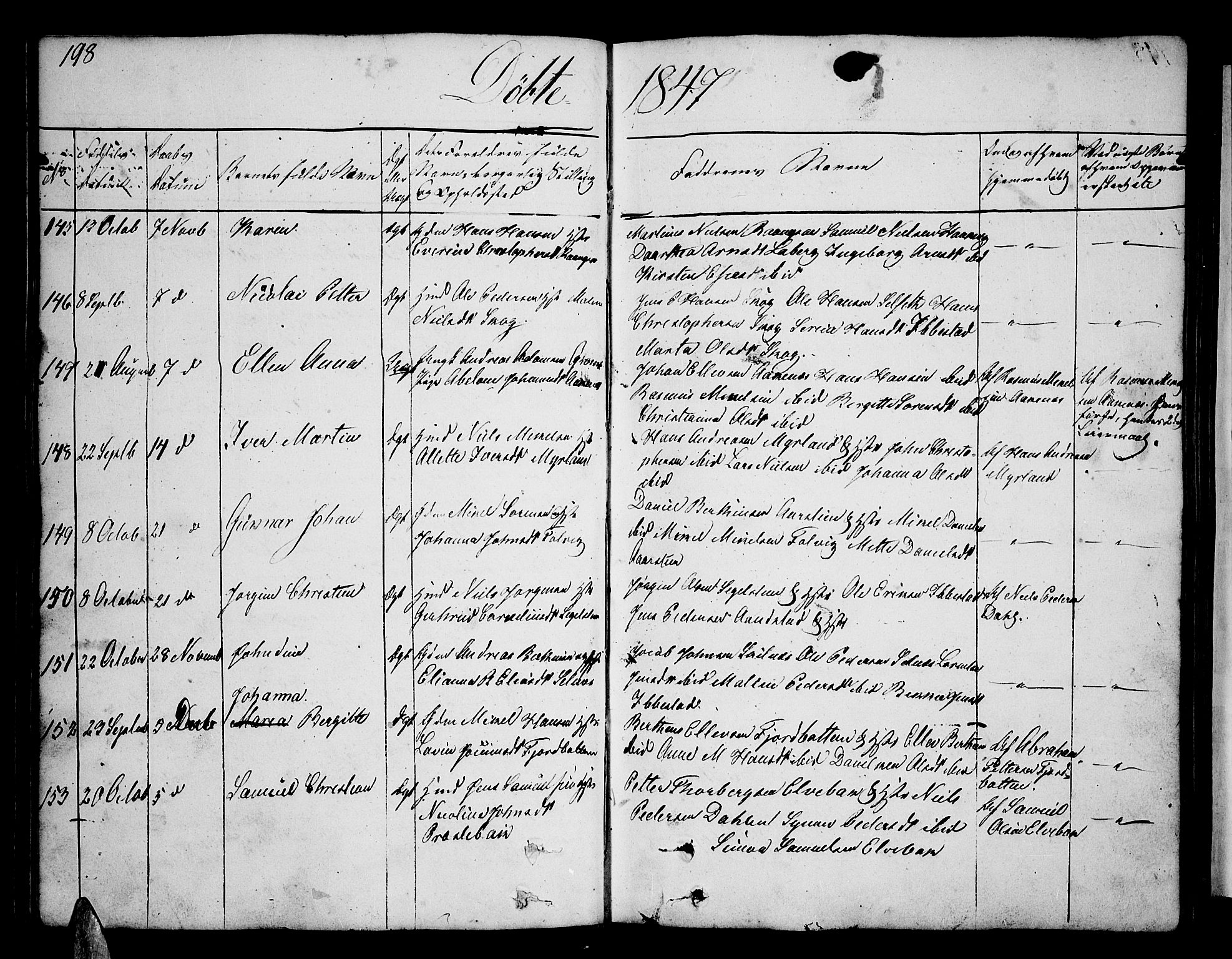 Ibestad sokneprestembete, SATØ/S-0077/H/Ha/Hab/L0003klokker: Parish register (copy) no. 3, 1833-1852, p. 198