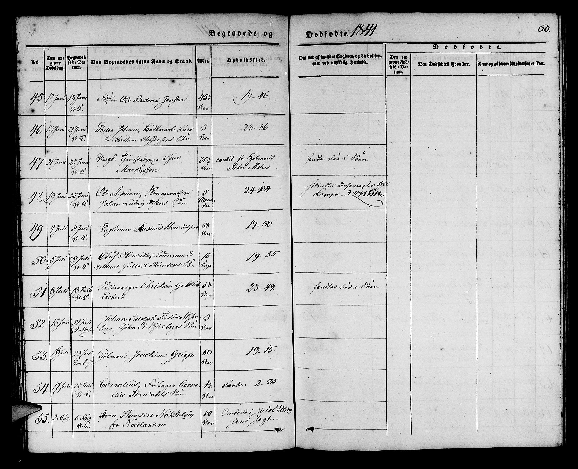 Korskirken sokneprestembete, AV/SAB-A-76101/H/Haa/L0043: Parish register (official) no. E 1, 1834-1848, p. 60