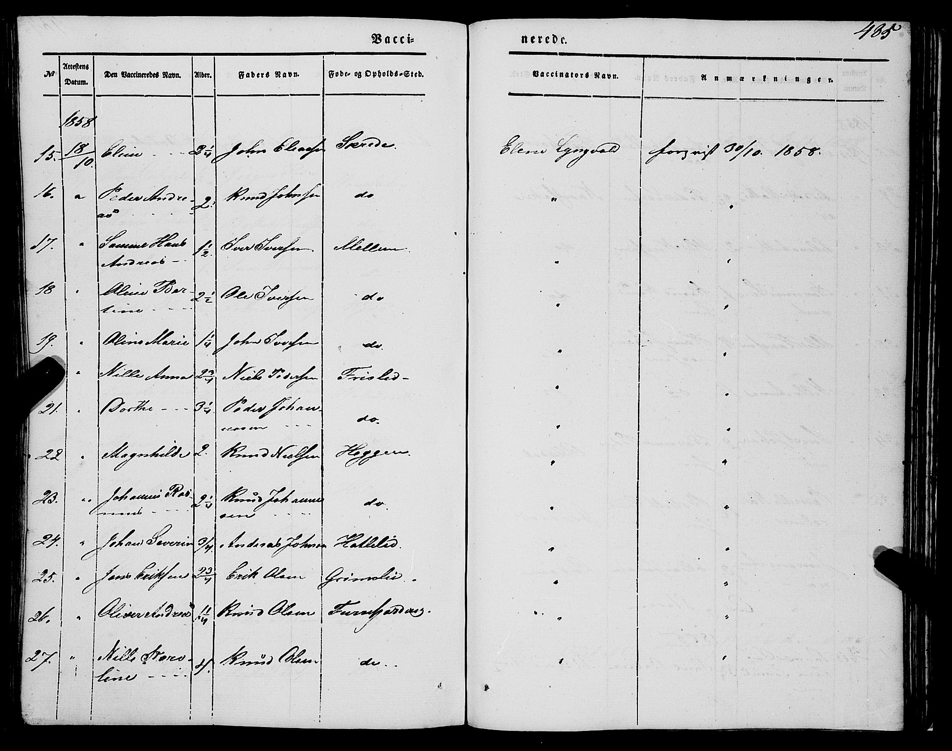 Eid sokneprestembete, AV/SAB-A-82301/H/Haa/Haaa/L0007: Parish register (official) no. A 7, 1844-1858, p. 485