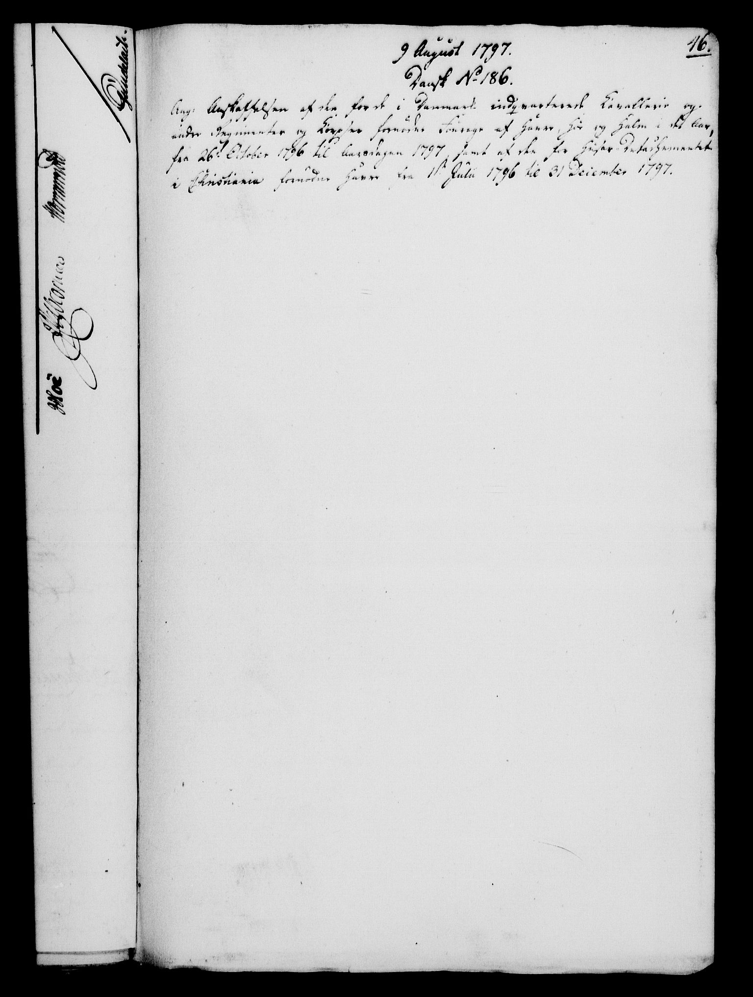 Rentekammeret, Kammerkanselliet, RA/EA-3111/G/Gf/Gfa/L0079: Norsk relasjons- og resolusjonsprotokoll (merket RK 52.79), 1797, p. 249