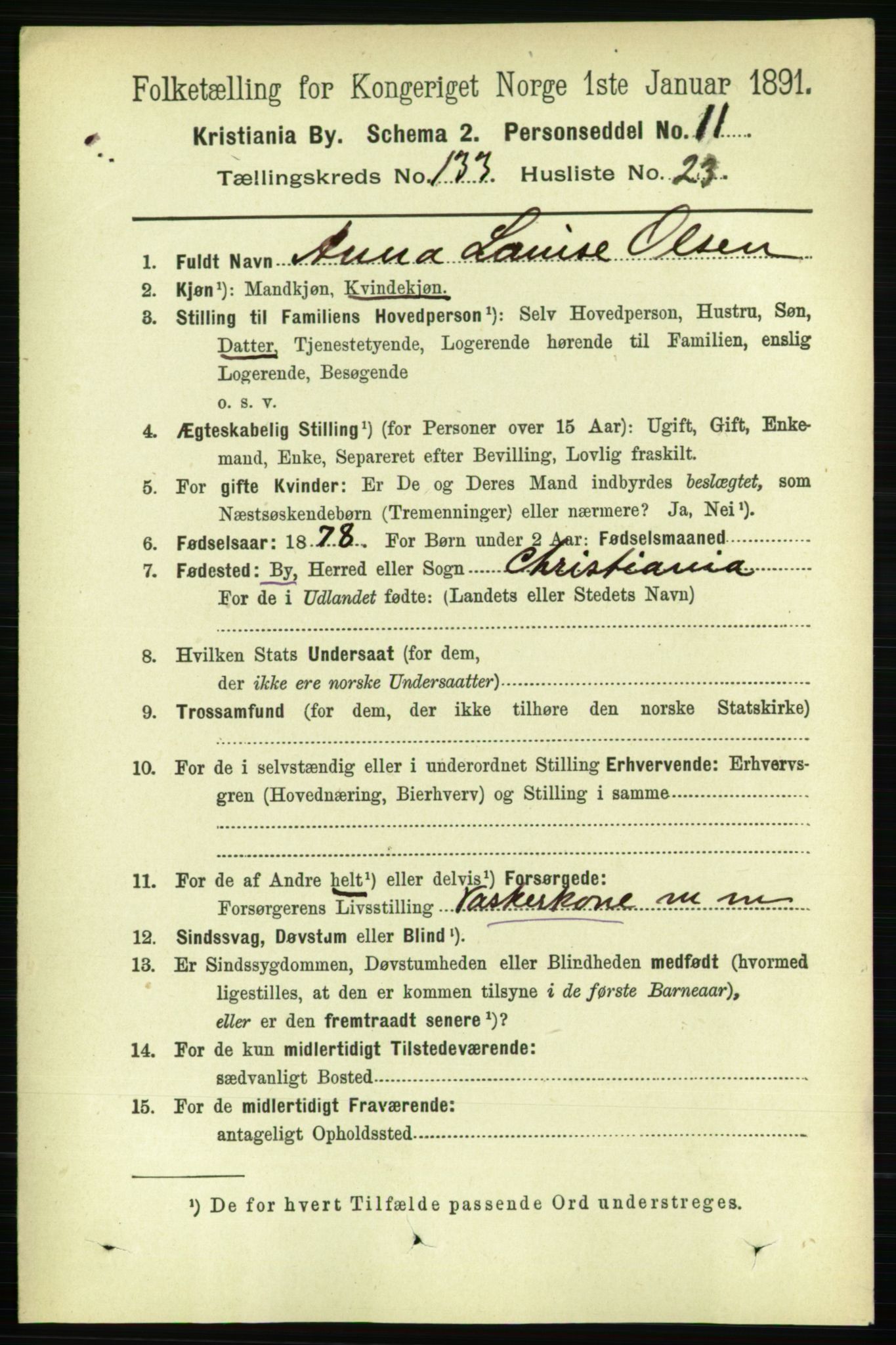 RA, 1891 census for 0301 Kristiania, 1891, p. 72833
