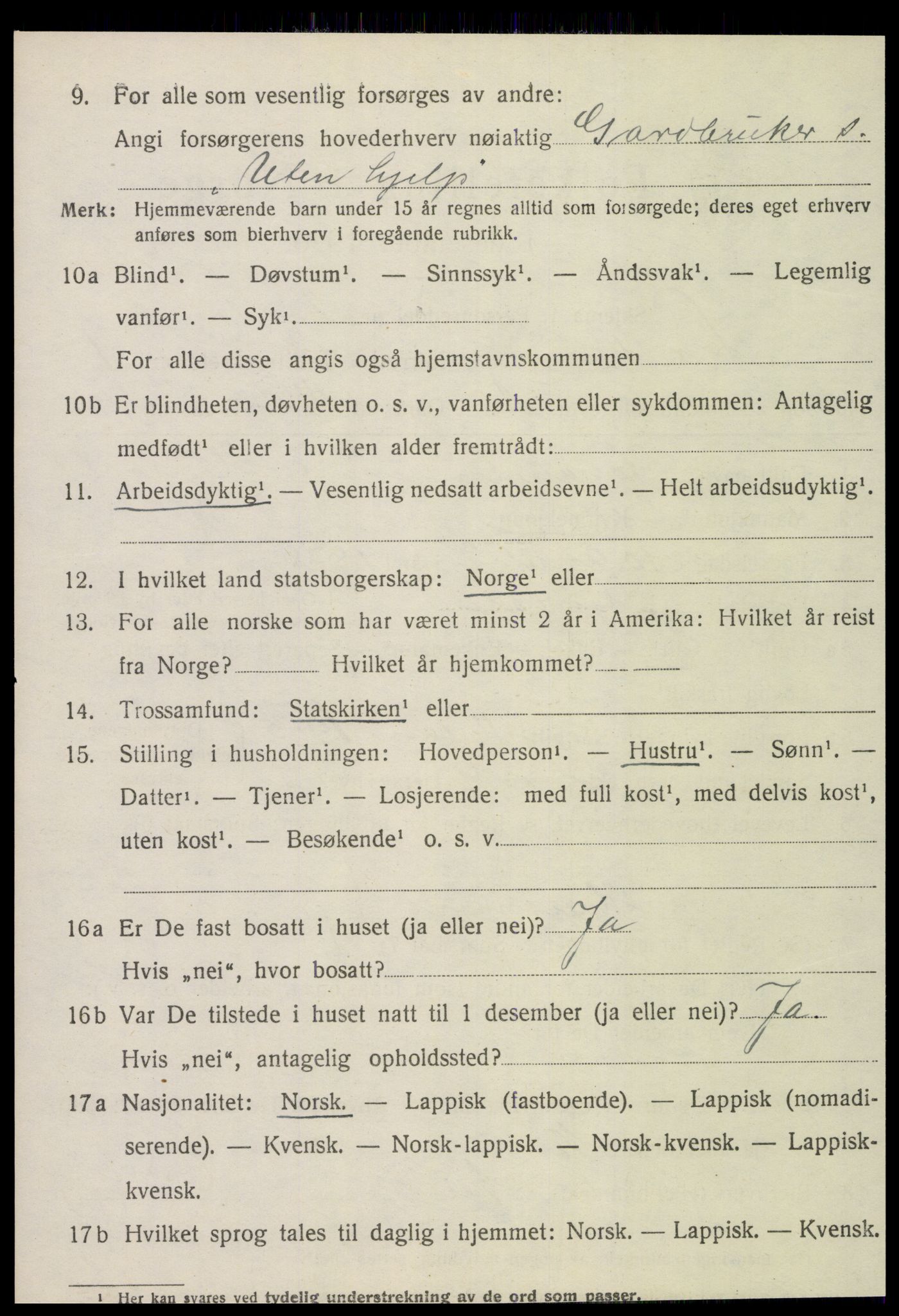SAT, 1920 census for Lånke, 1920, p. 561