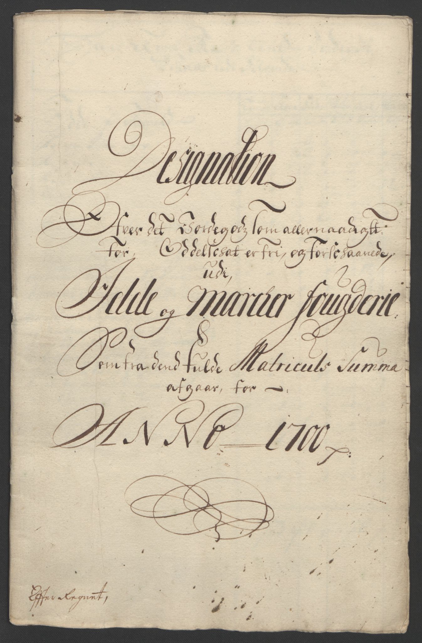 Rentekammeret inntil 1814, Reviderte regnskaper, Fogderegnskap, RA/EA-4092/R01/L0015: Fogderegnskap Idd og Marker, 1700-1701, p. 151