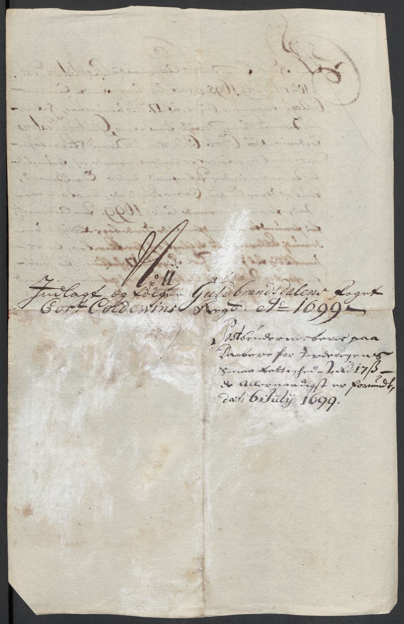 Rentekammeret inntil 1814, Reviderte regnskaper, Fogderegnskap, AV/RA-EA-4092/R17/L1172: Fogderegnskap Gudbrandsdal, 1699, p. 184