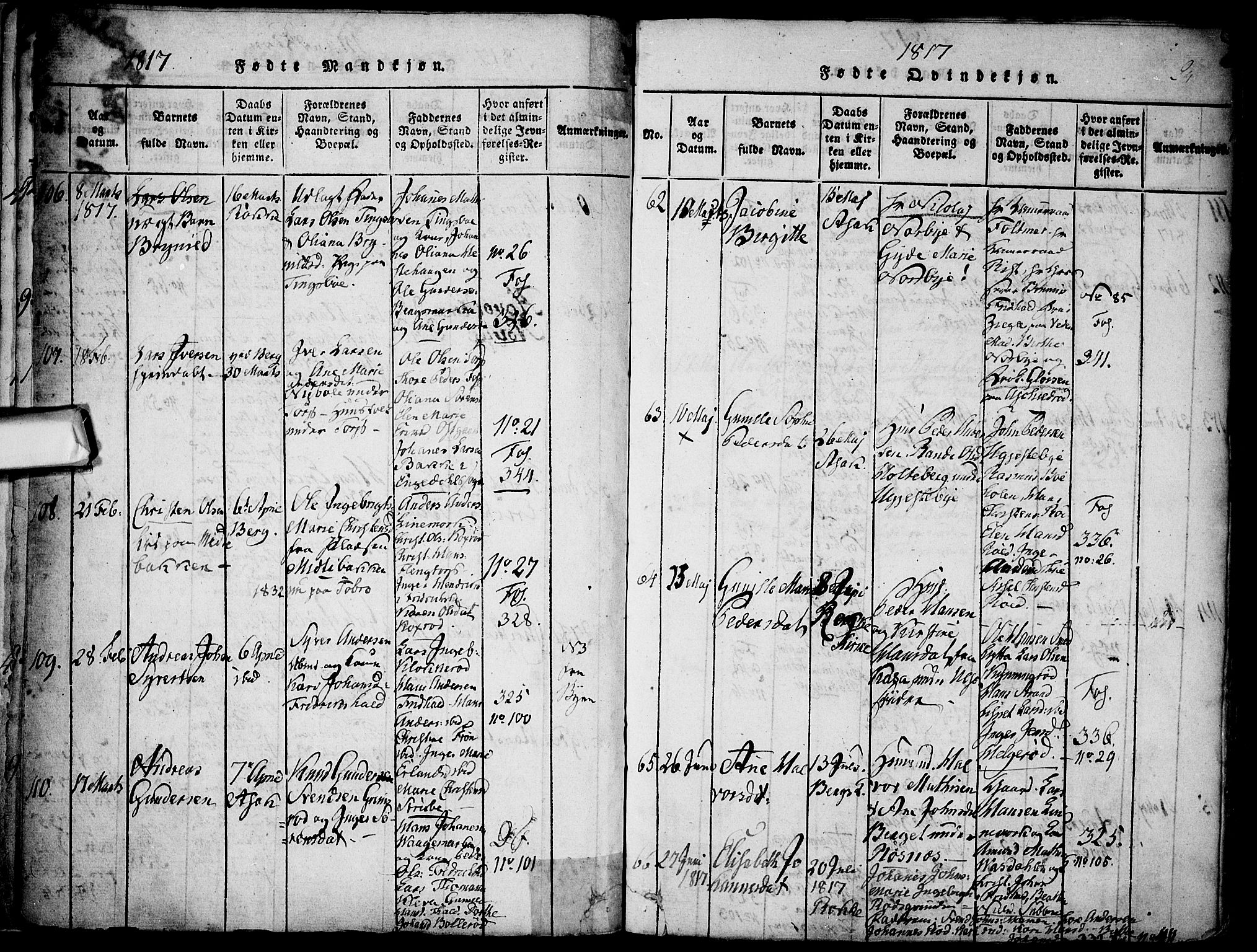 Berg prestekontor Kirkebøker, SAO/A-10902/F/Fa/L0002: Parish register (official) no. I 2, 1815-1831, p. 24