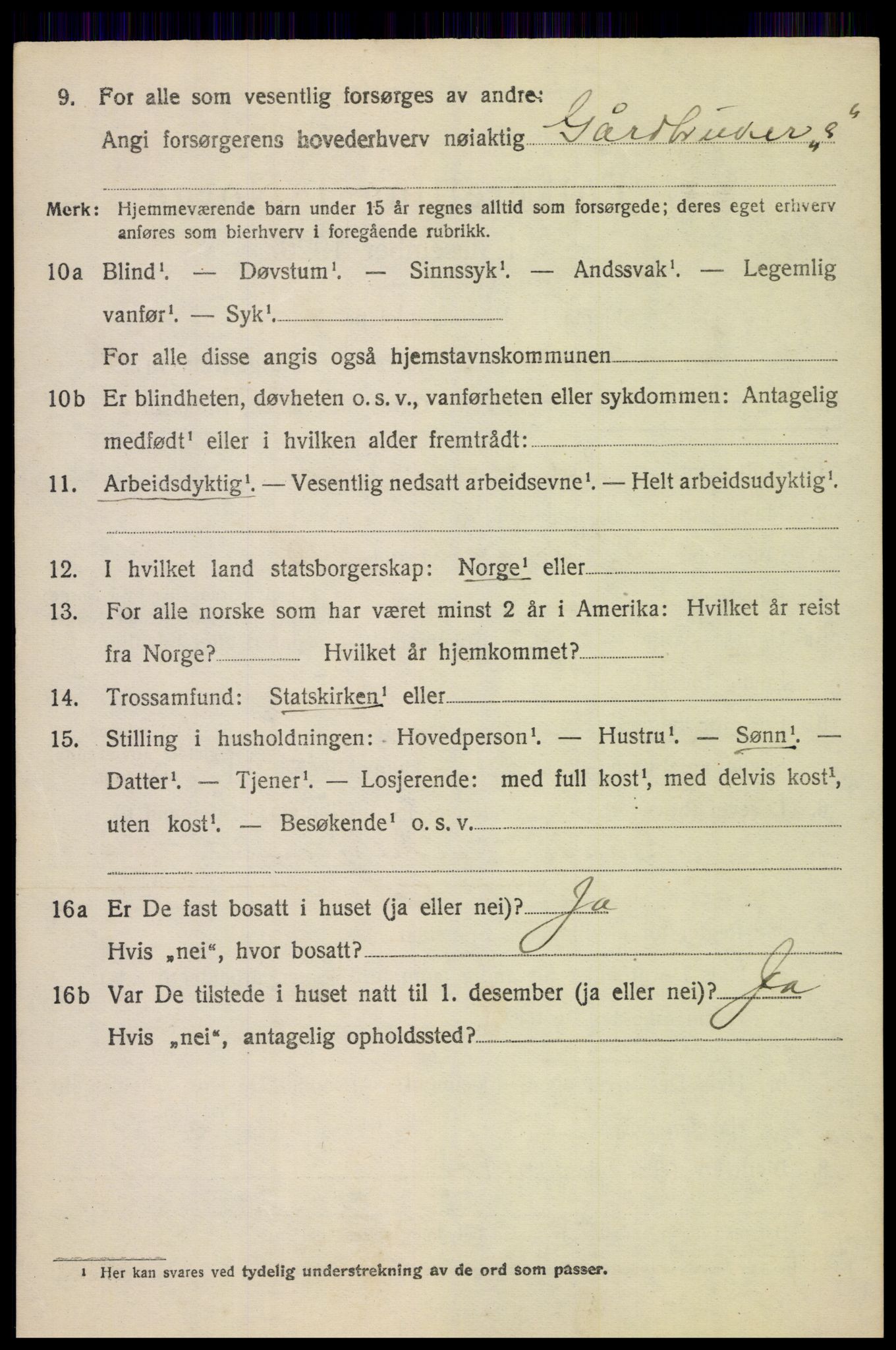 SAH, 1920 census for Jevnaker, 1920, p. 6400