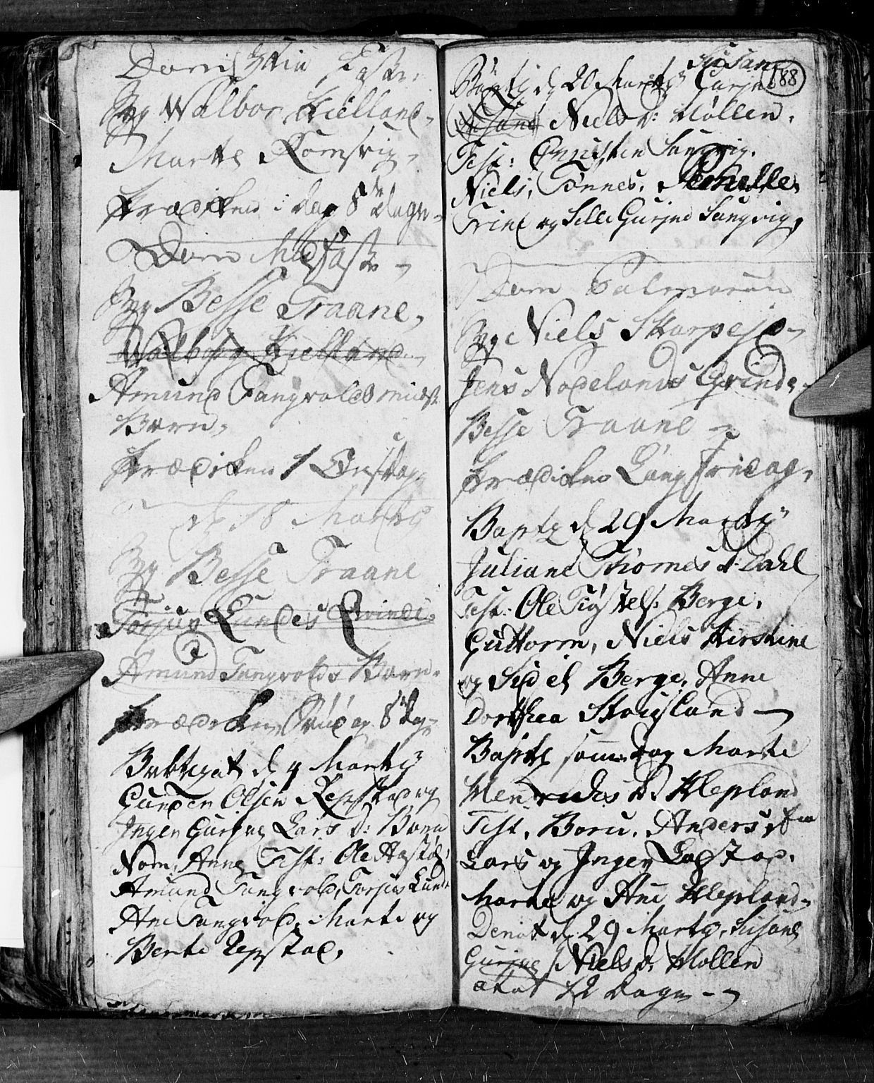 Søgne sokneprestkontor, SAK/1111-0037/F/Fb/Fbb/L0001: Parish register (copy) no. B 1, 1779-1802, p. 188
