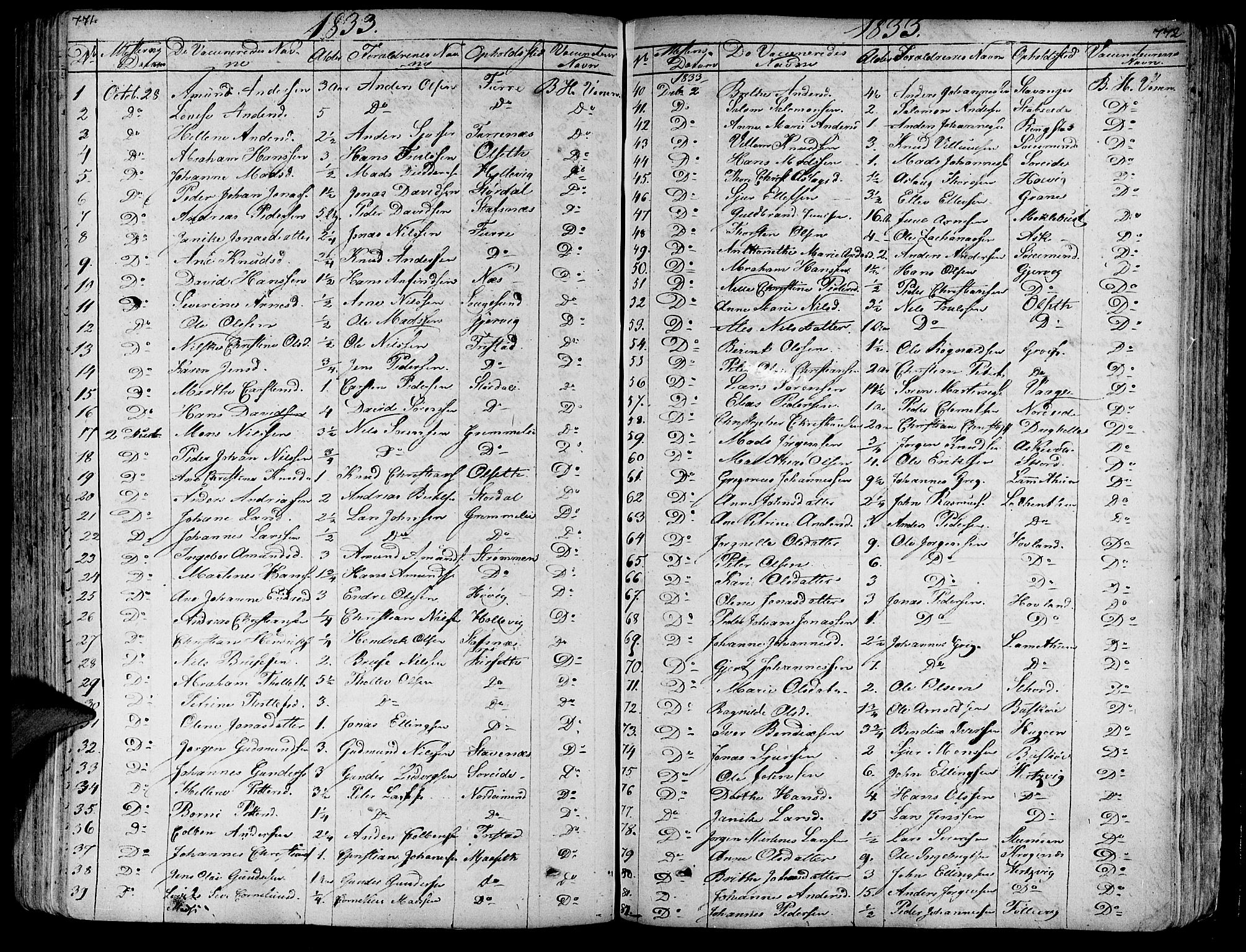 Askvoll sokneprestembete, SAB/A-79501/H/Haa/Haaa/L0010: Parish register (official) no. A 10, 1821-1844, p. 771-772