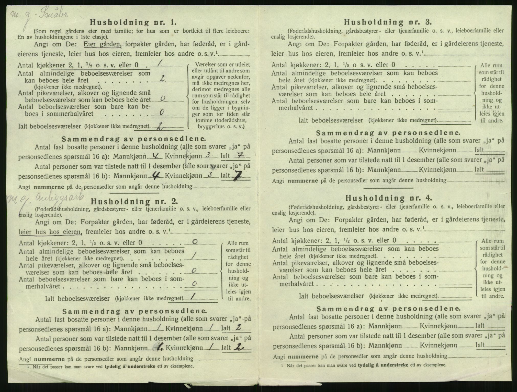 SAT, 1920 census for Klinga, 1920, p. 34