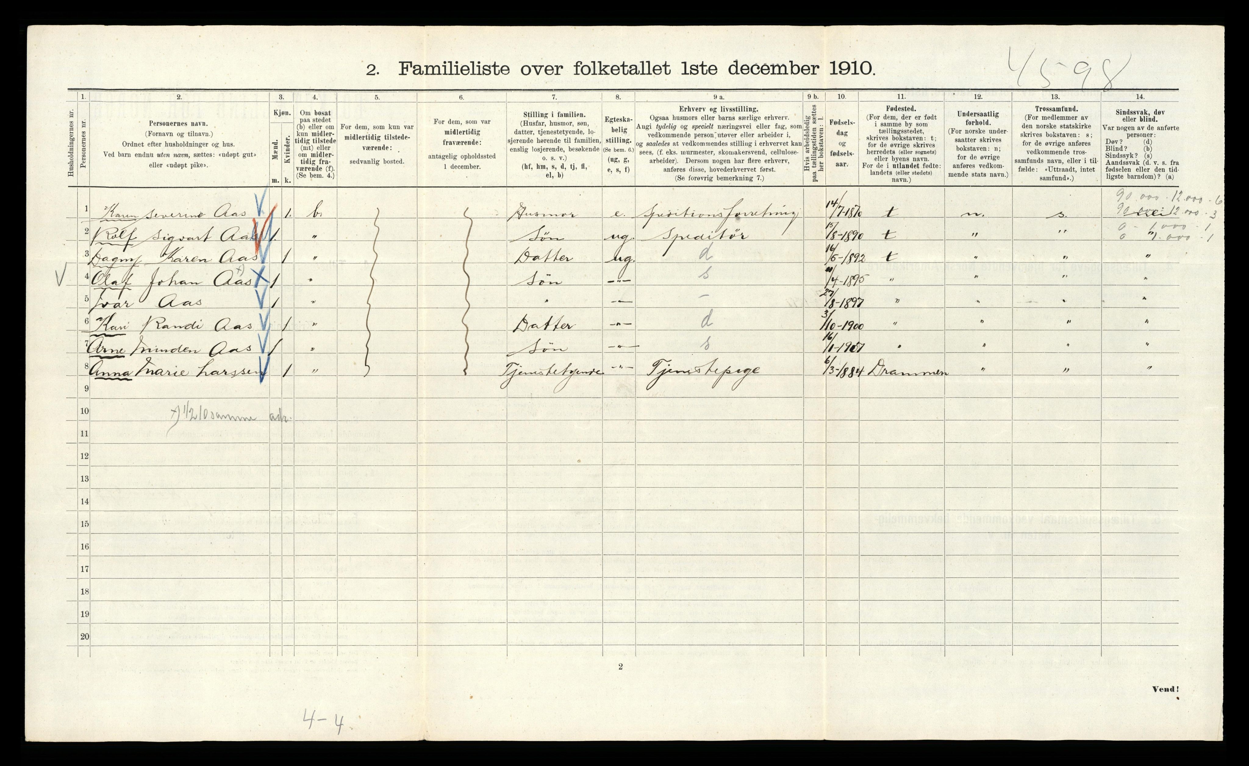 RA, 1910 census for Kristiania, 1910, p. 47742