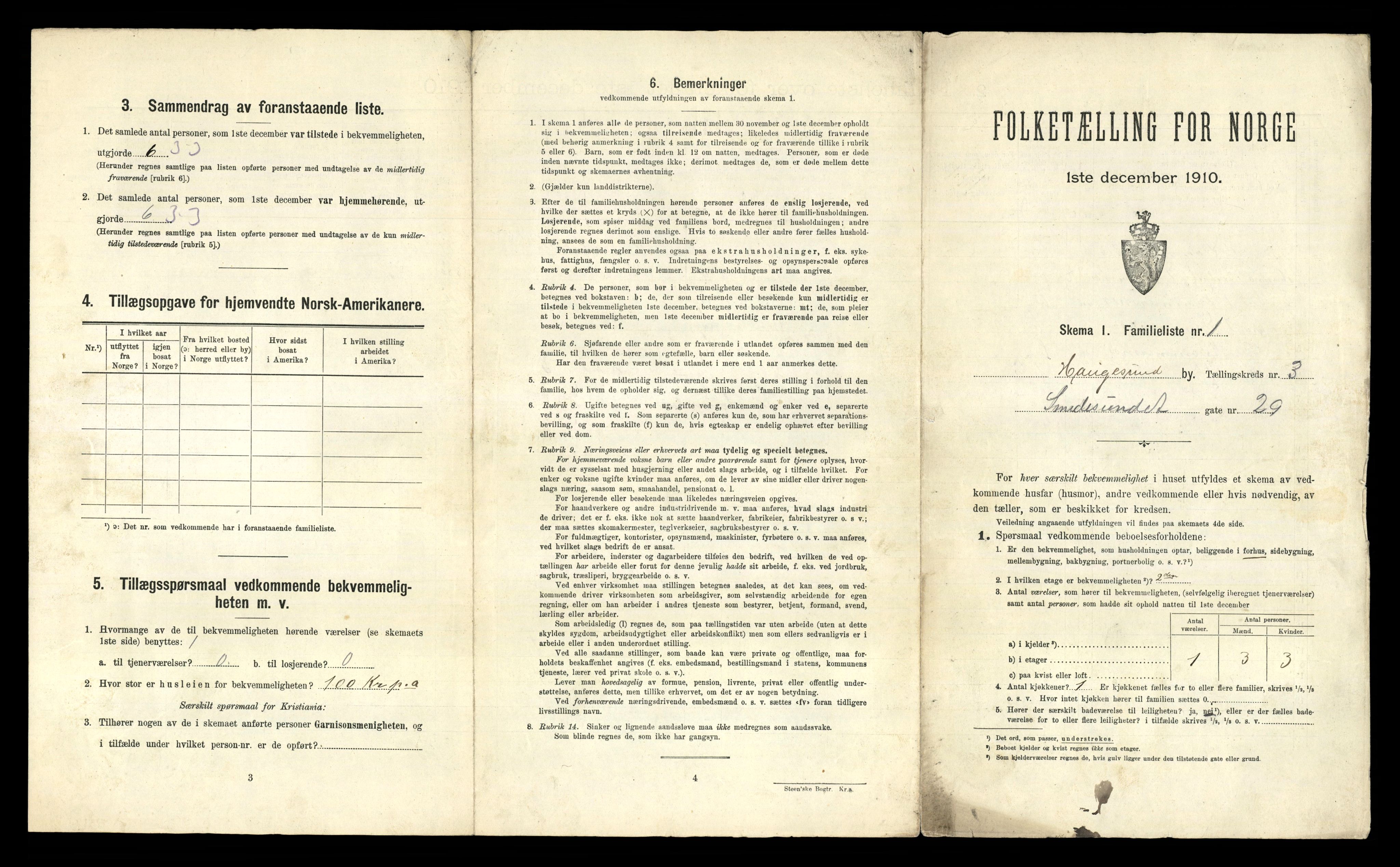 RA, 1910 census for Haugesund, 1910, p. 1472