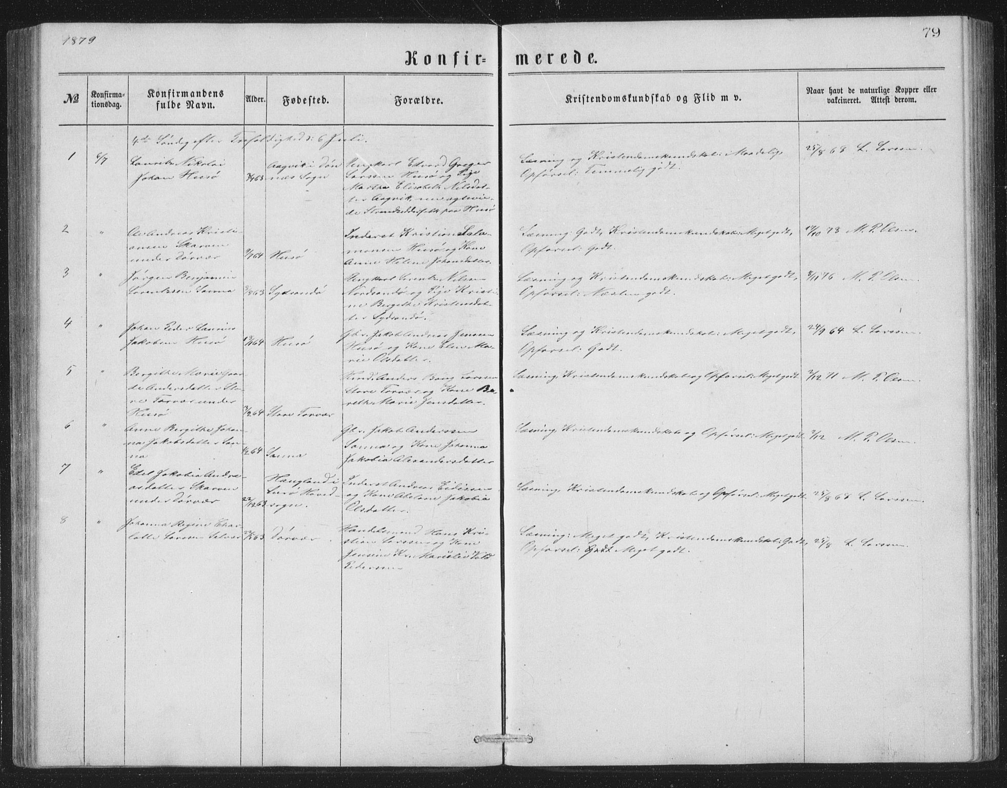 Ministerialprotokoller, klokkerbøker og fødselsregistre - Nordland, SAT/A-1459/840/L0582: Parish register (copy) no. 840C02, 1874-1900, p. 79