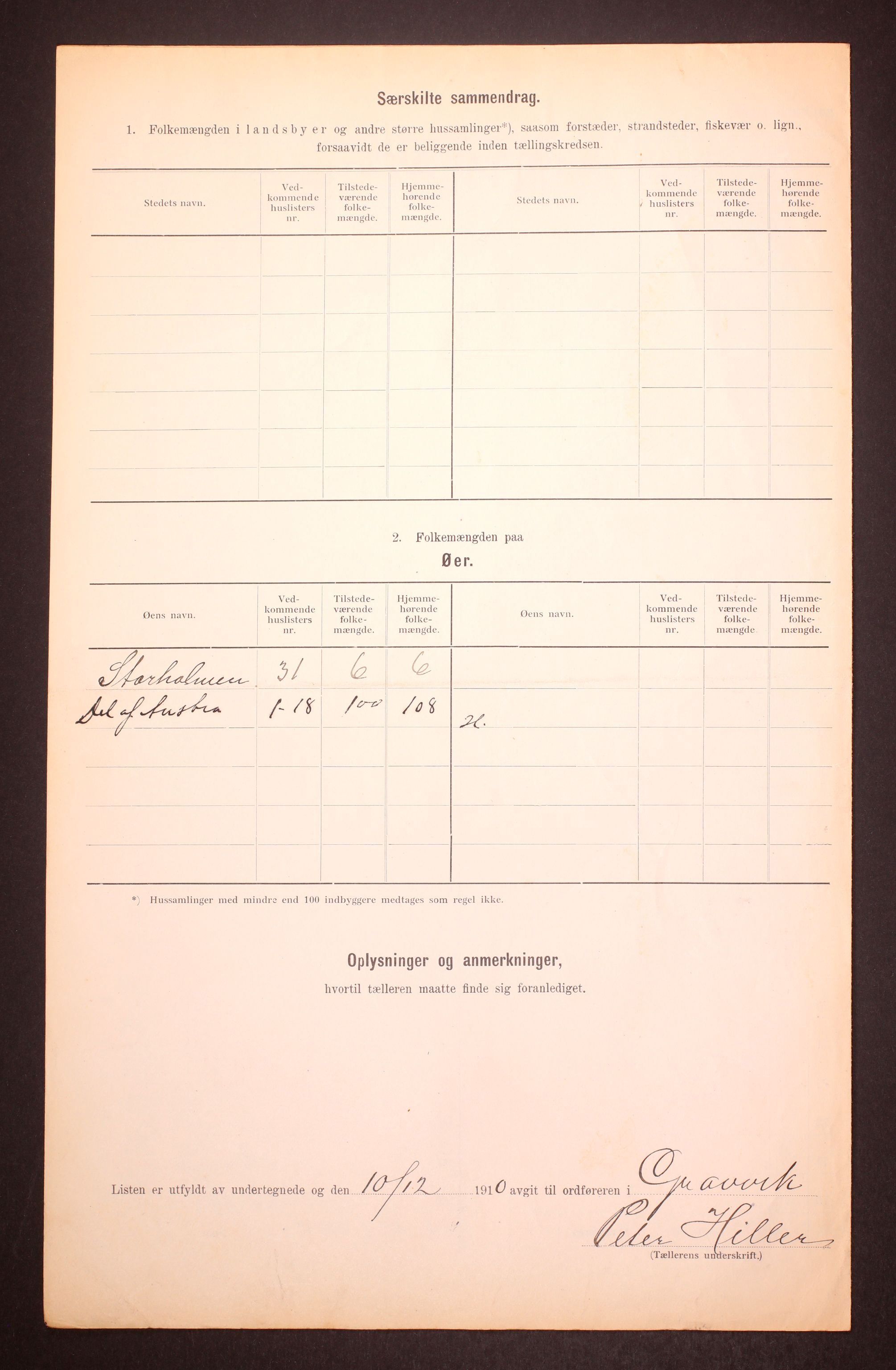 RA, 1910 census for Gravvik, 1910, p. 6