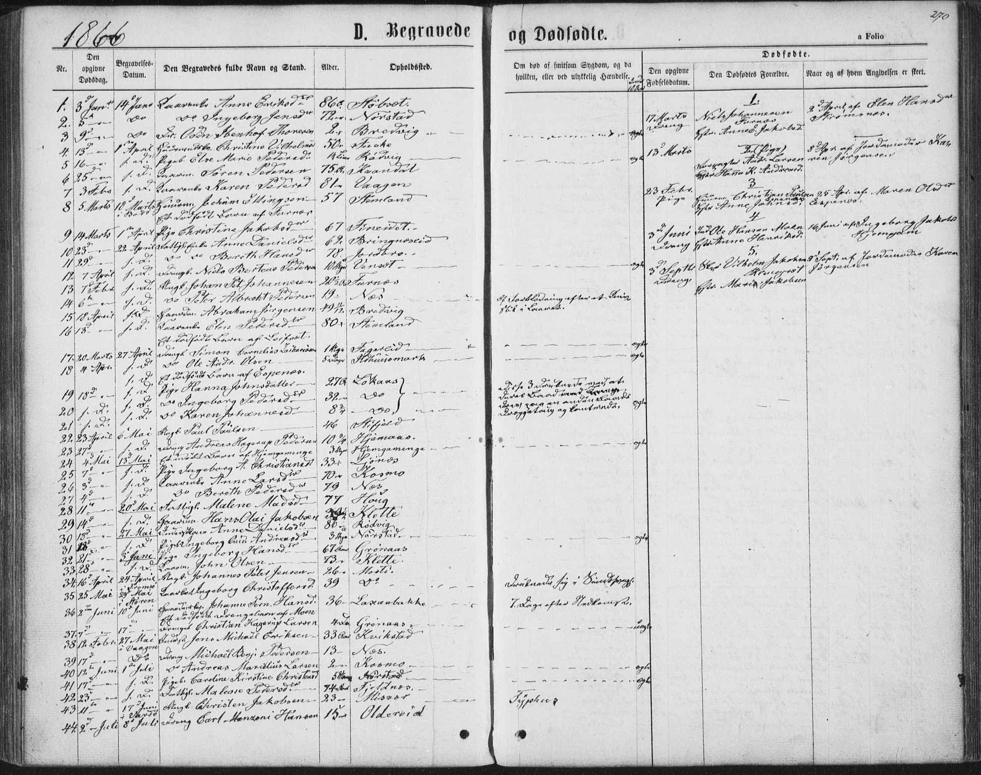 Ministerialprotokoller, klokkerbøker og fødselsregistre - Nordland, SAT/A-1459/852/L0739: Parish register (official) no. 852A09, 1866-1877, p. 270