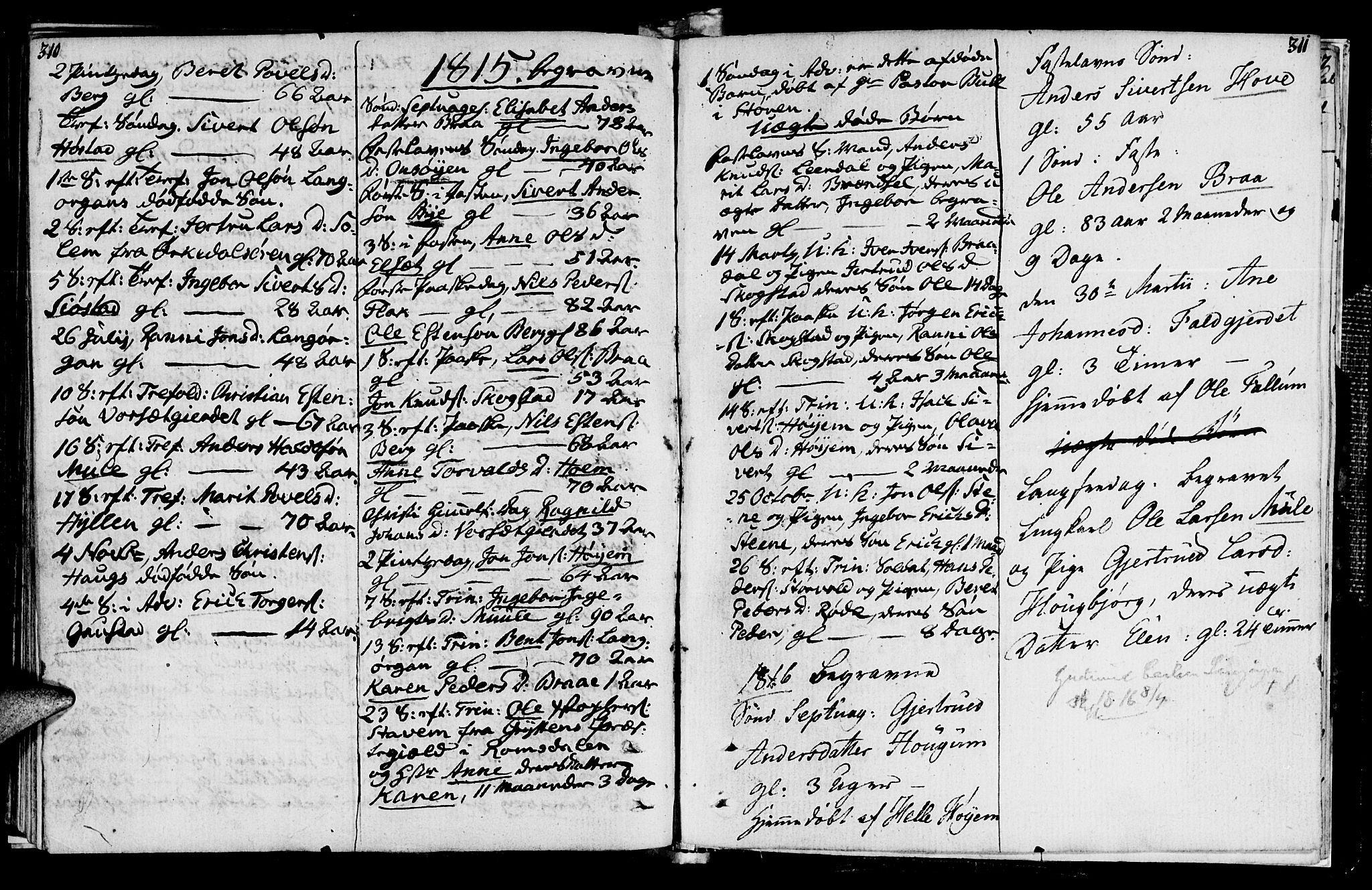 Ministerialprotokoller, klokkerbøker og fødselsregistre - Sør-Trøndelag, SAT/A-1456/612/L0371: Parish register (official) no. 612A05, 1803-1816, p. 310-311