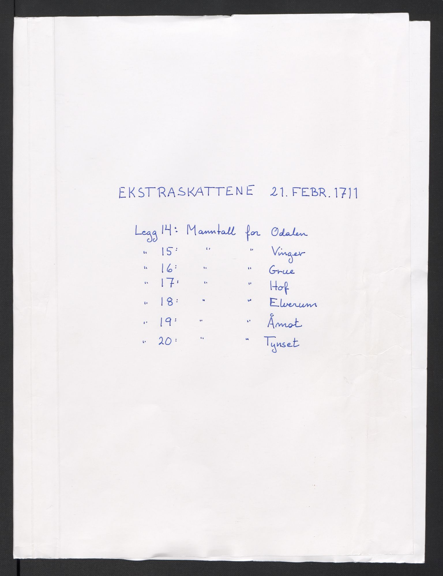 Rentekammeret inntil 1814, Reviderte regnskaper, Fogderegnskap, RA/EA-4092/R13/L0848: Fogderegnskap Solør, Odal og Østerdal, 1711, p. 317