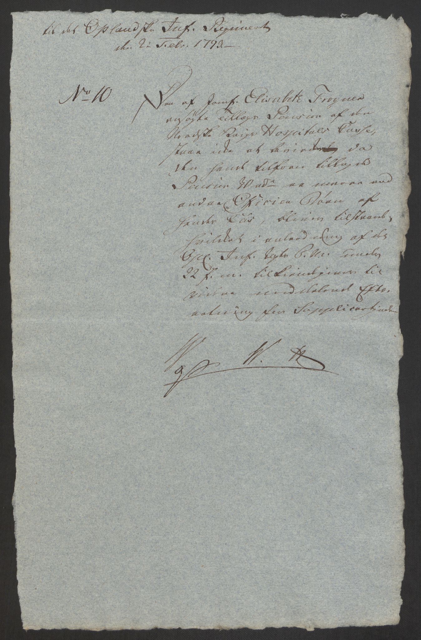 Forsvaret, Den norske kvesthuskasse/krigshospitalkasse, AV/RA-RAFA-1887/F/Fa/L0008: Konsepter, 1790-1793, p. 1022