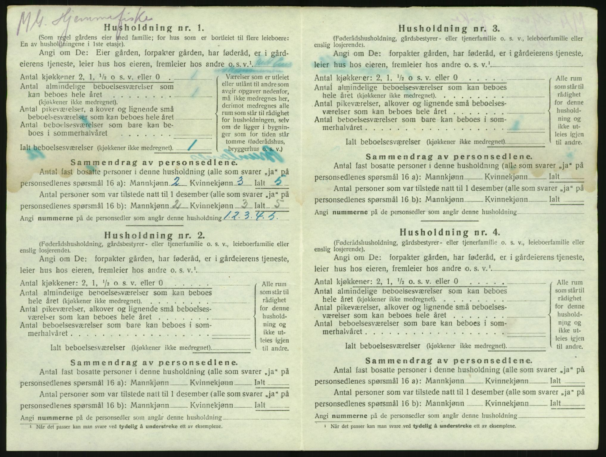 SAKO, 1920 census for Brunlanes, 1920, p. 1696