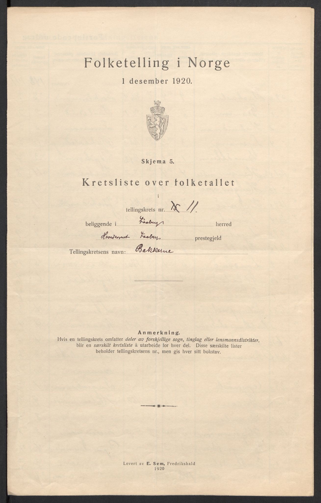 SAH, 1920 census for Fåberg, 1920, p. 57