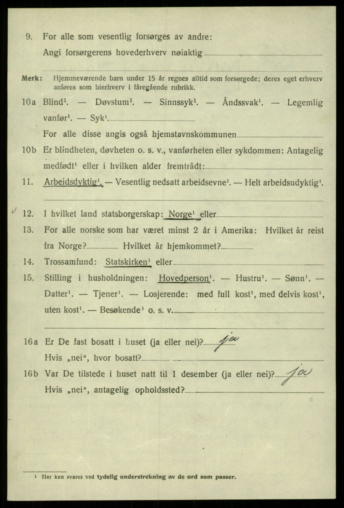 SAB, 1920 census for Bergen, 1920, p. 77044