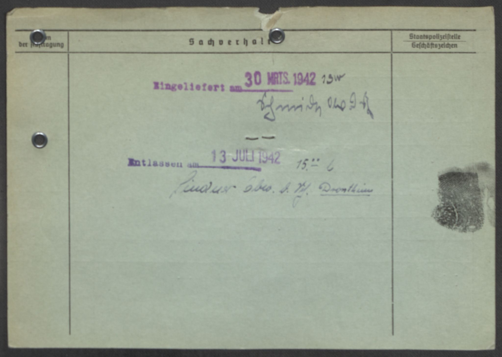 Befehlshaber der Sicherheitspolizei und des SD, AV/RA-RAFA-5969/E/Ea/Eaa/L0009: Register over norske fanger i Møllergata 19: Ru-Sy, 1940-1945, p. 371