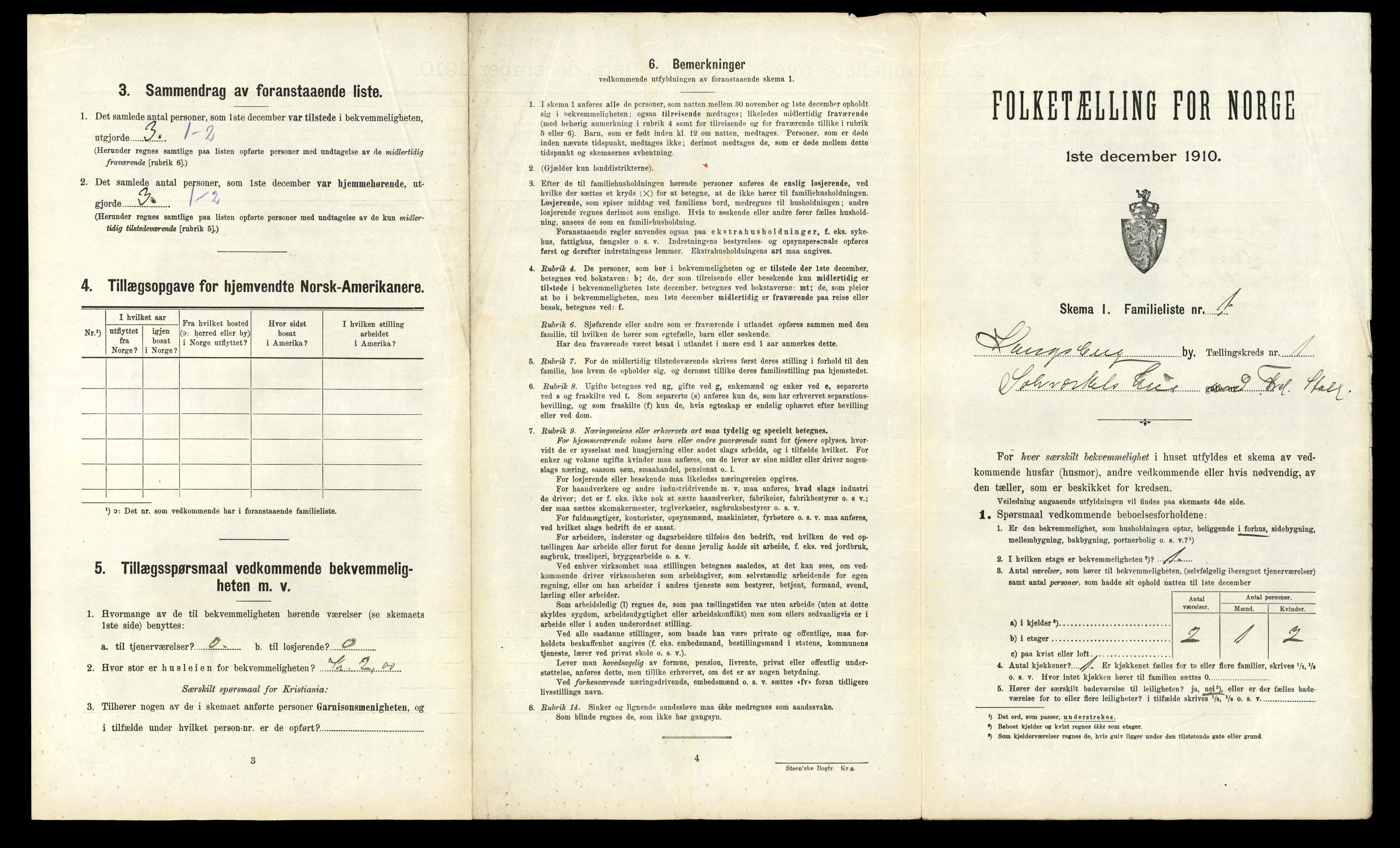 RA, 1910 census for Kongsberg, 1910, p. 380