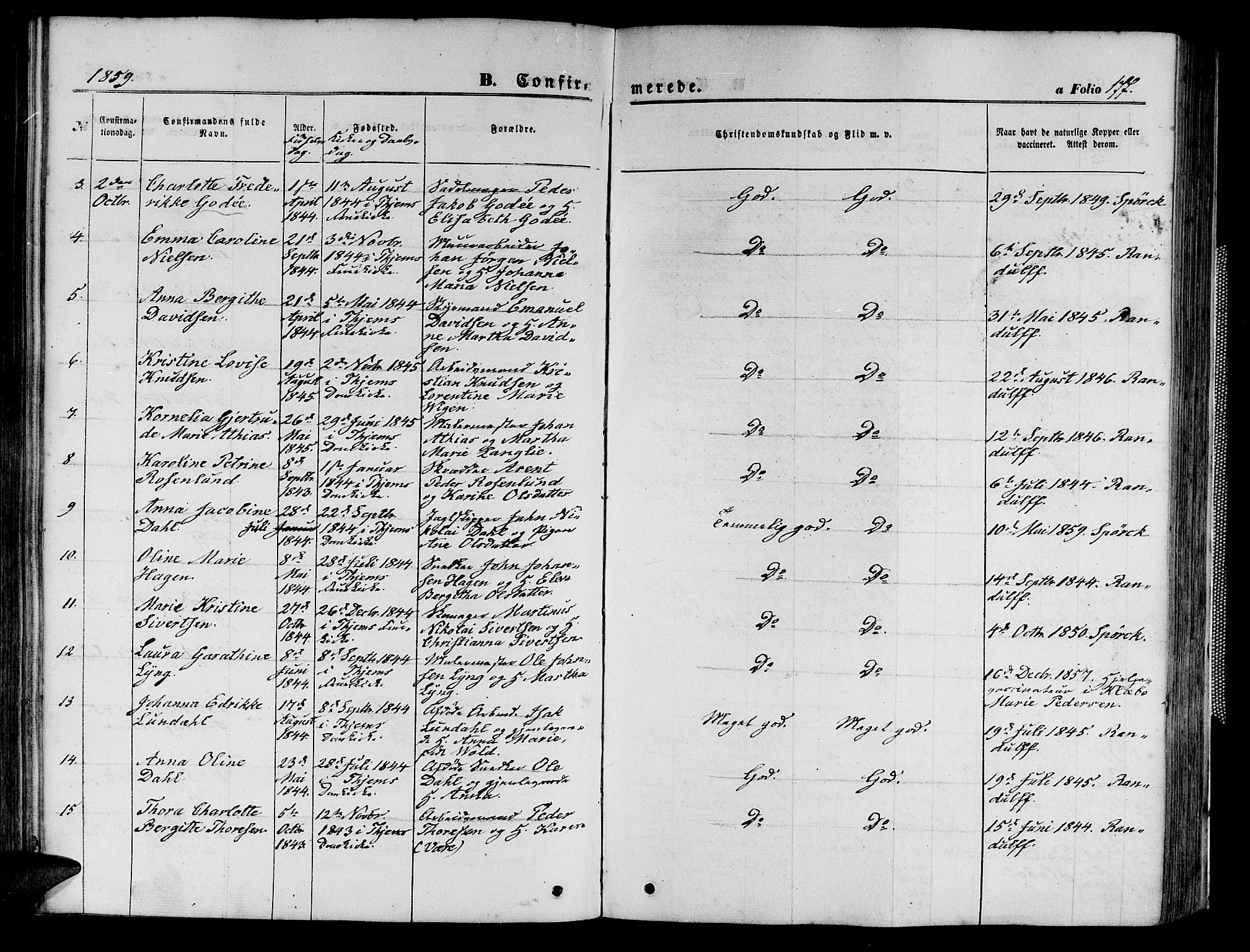 Ministerialprotokoller, klokkerbøker og fødselsregistre - Sør-Trøndelag, SAT/A-1456/602/L0139: Parish register (copy) no. 602C07, 1859-1864, p. 177