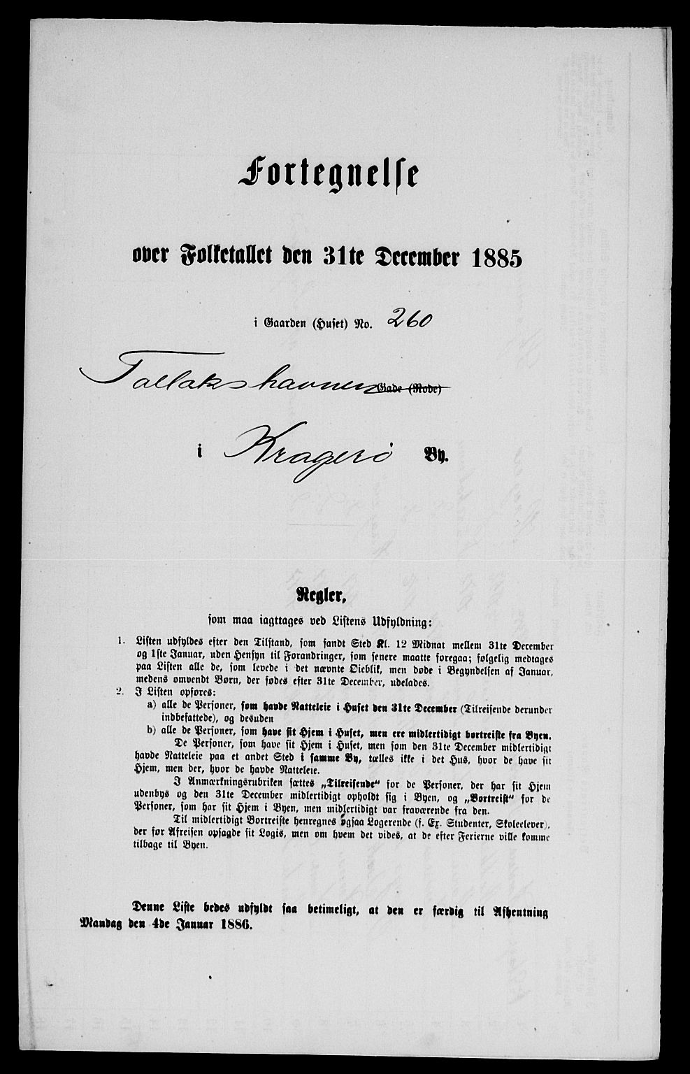 SAKO, 1885 census for 0801 Kragerø, 1885, p. 431