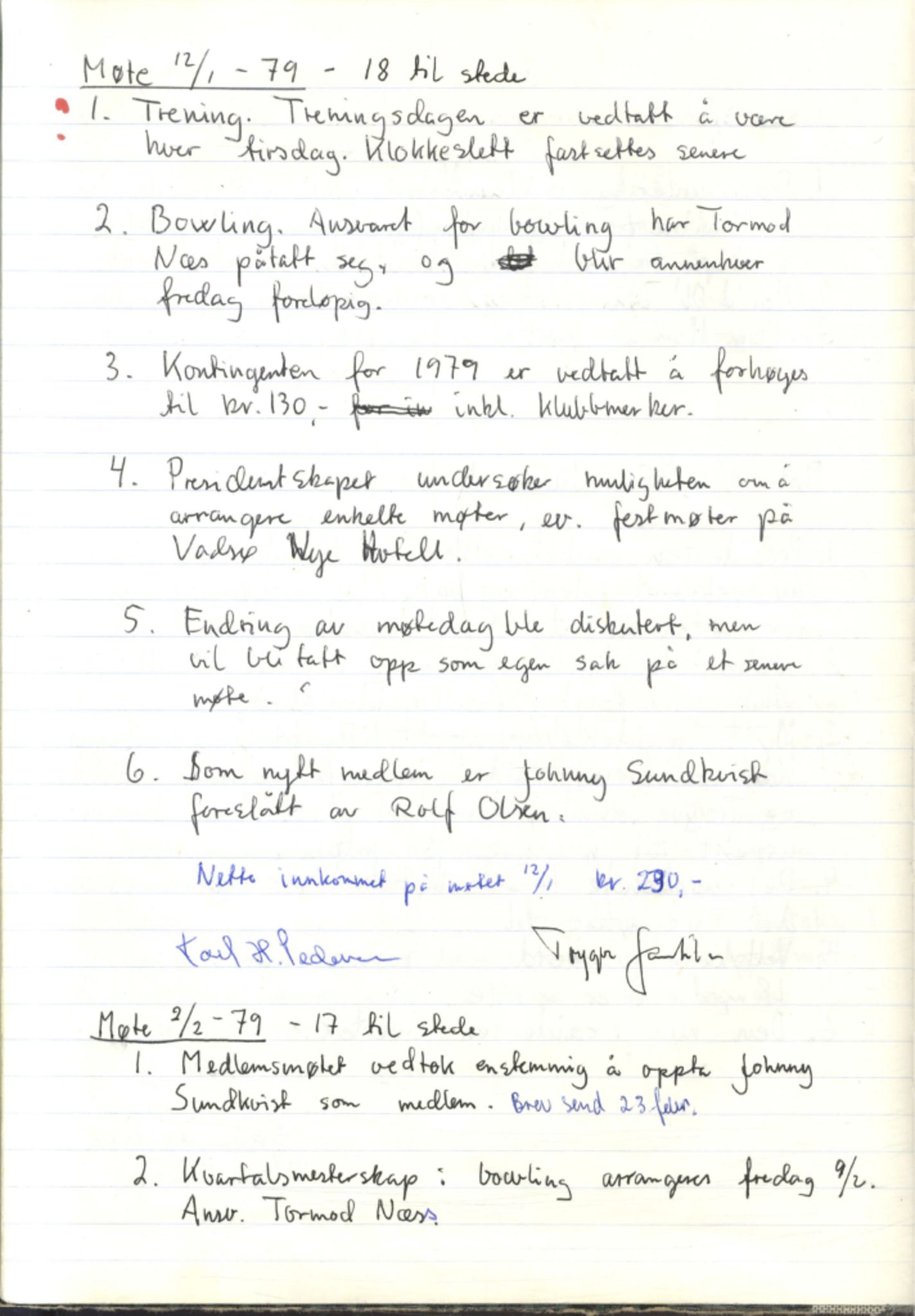 Norild Old Star Club, FMFB/A-1039/A/L0001: Møteprotokoll, 1978-1990, p. 16