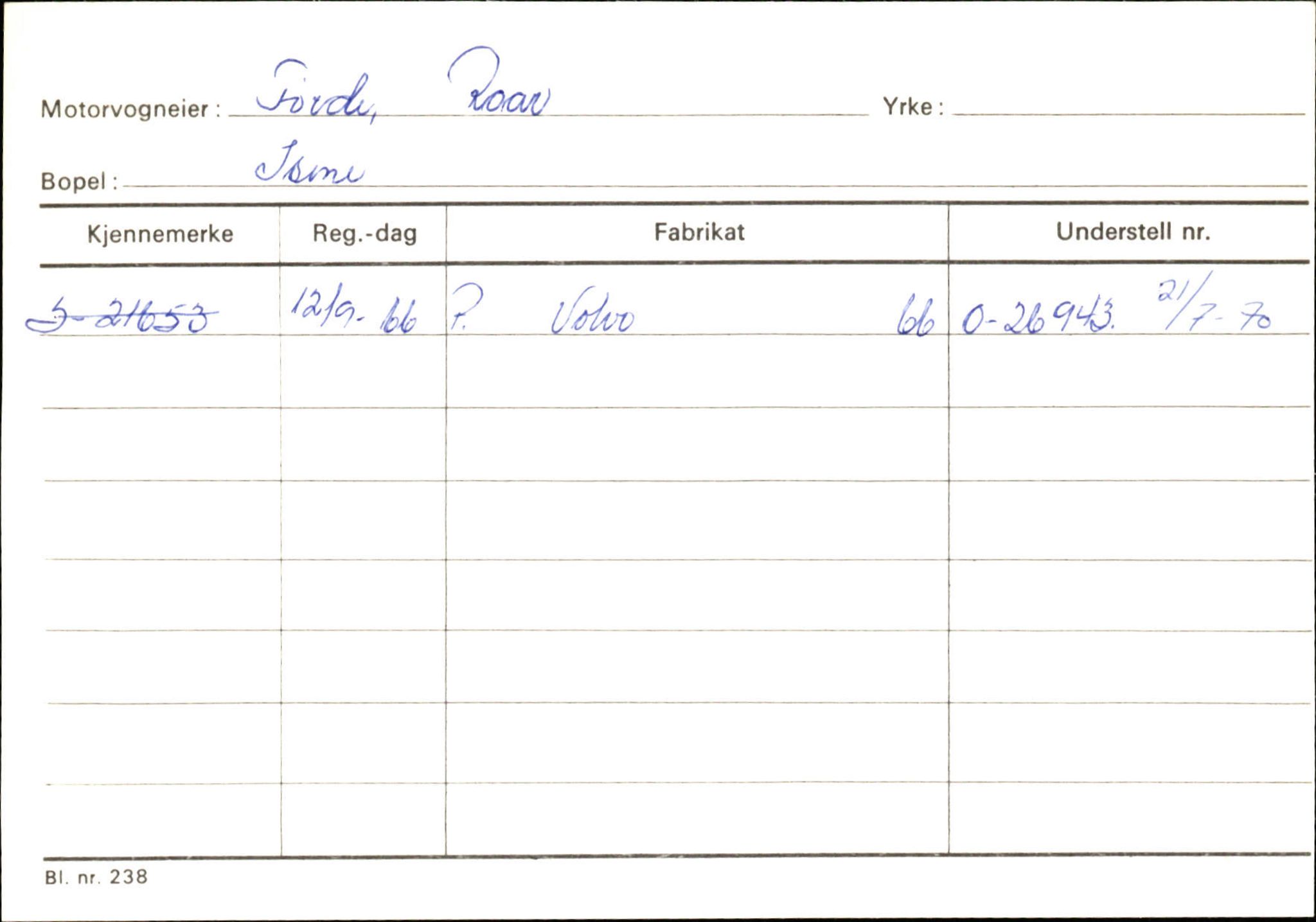 Statens vegvesen, Sogn og Fjordane vegkontor, AV/SAB-A-5301/4/F/L0133: Eigarregister Bremanger A-Å. Gaular A-H, 1945-1975, p. 521