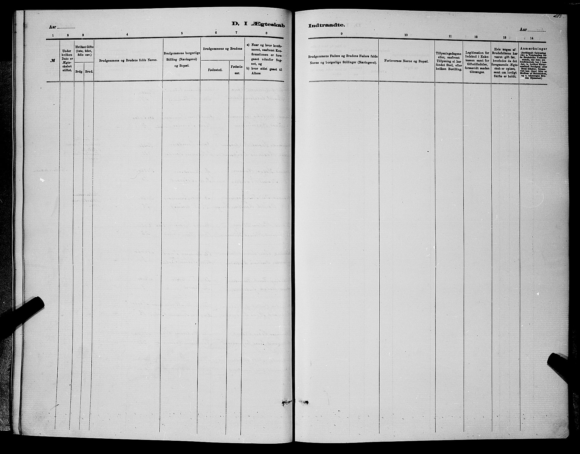 Holt sokneprestkontor, SAK/1111-0021/F/Fb/L0010: Parish register (copy) no. B 10, 1883-1896, p. 205