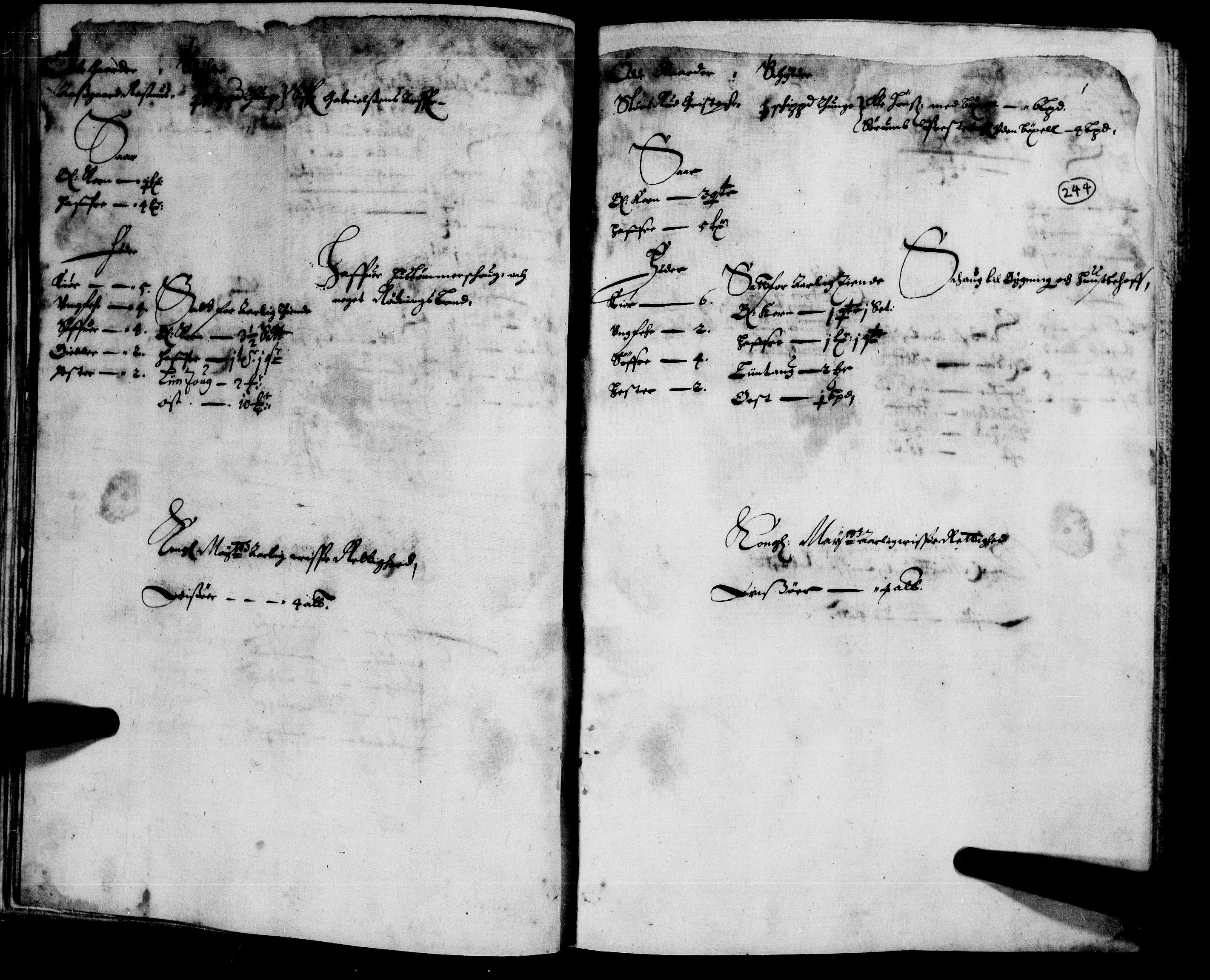 Rentekammeret inntil 1814, Realistisk ordnet avdeling, AV/RA-EA-4070/N/Nb/Nba/L0008: Nedre Romerike fogderi, 2. del, 1666, p. 243b-244a