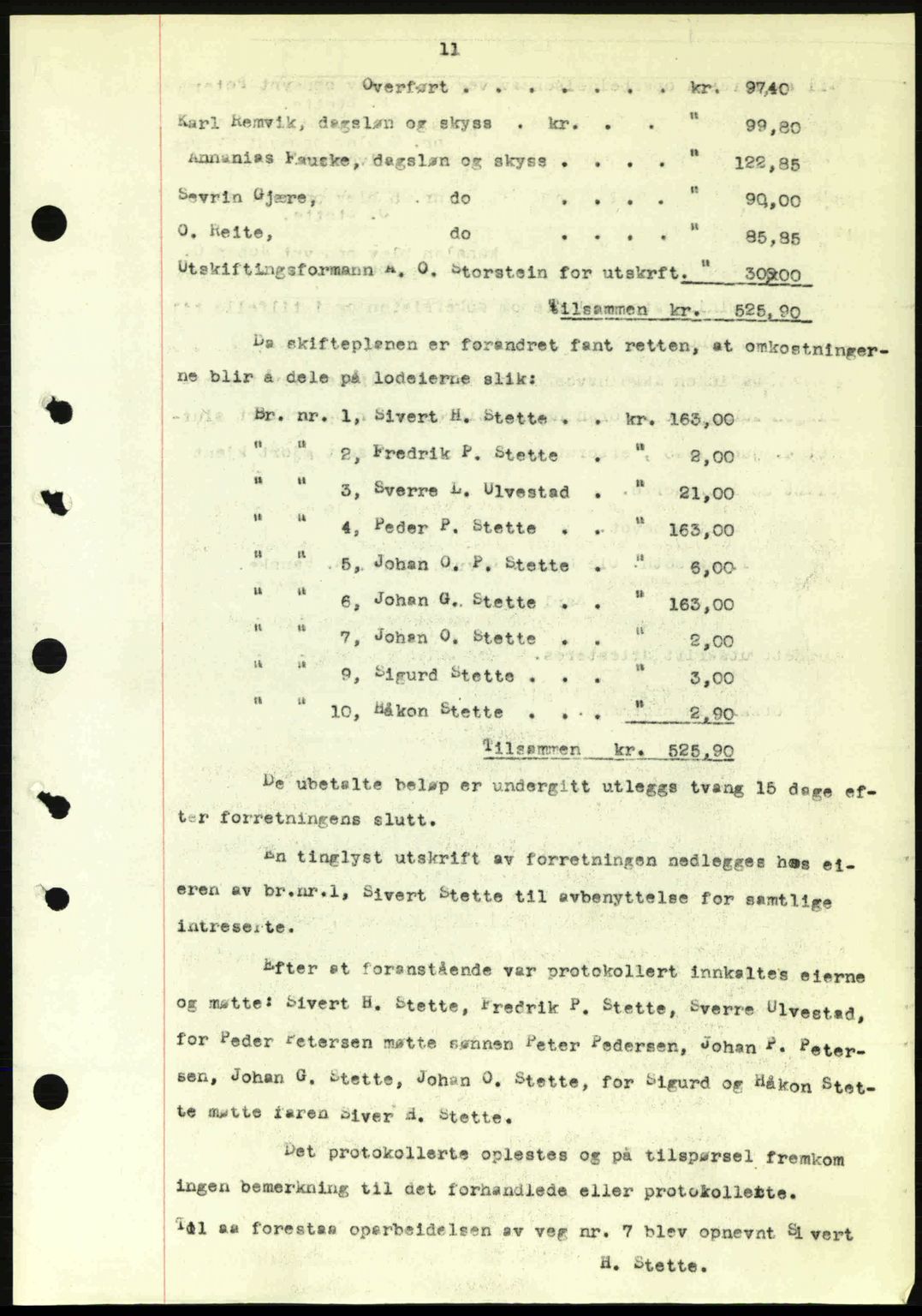 Nordre Sunnmøre sorenskriveri, AV/SAT-A-0006/1/2/2C/2Ca: Mortgage book no. A20a, 1945-1945, Diary no: : 1108/1945