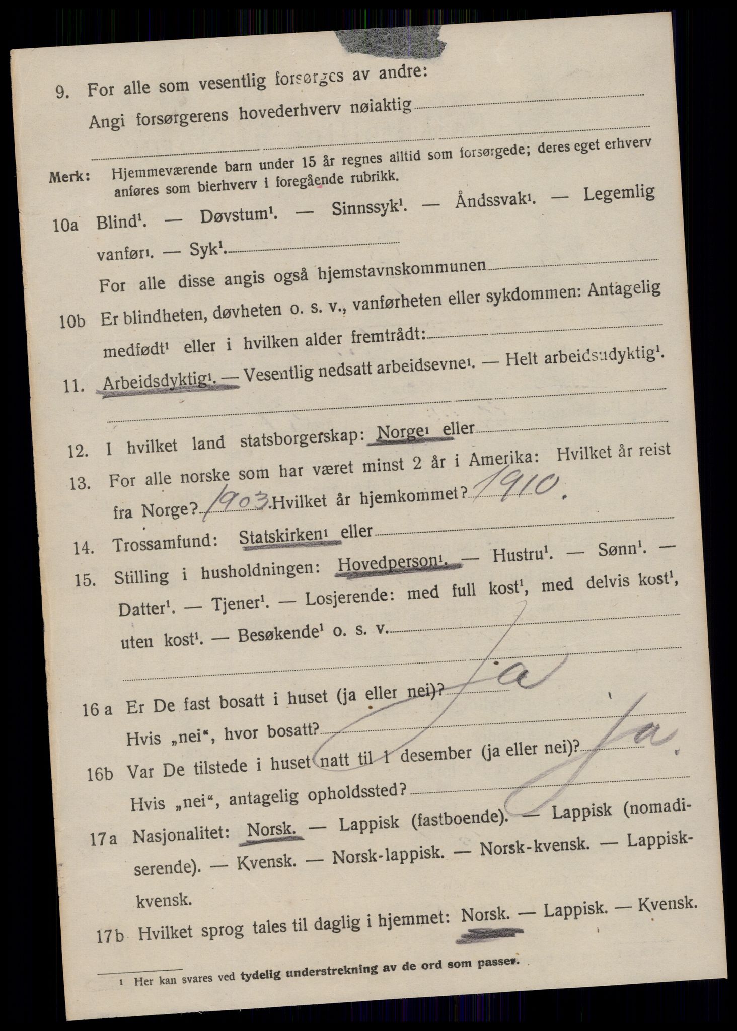 SAT, 1920 census for Jøssund, 1920, p. 1333