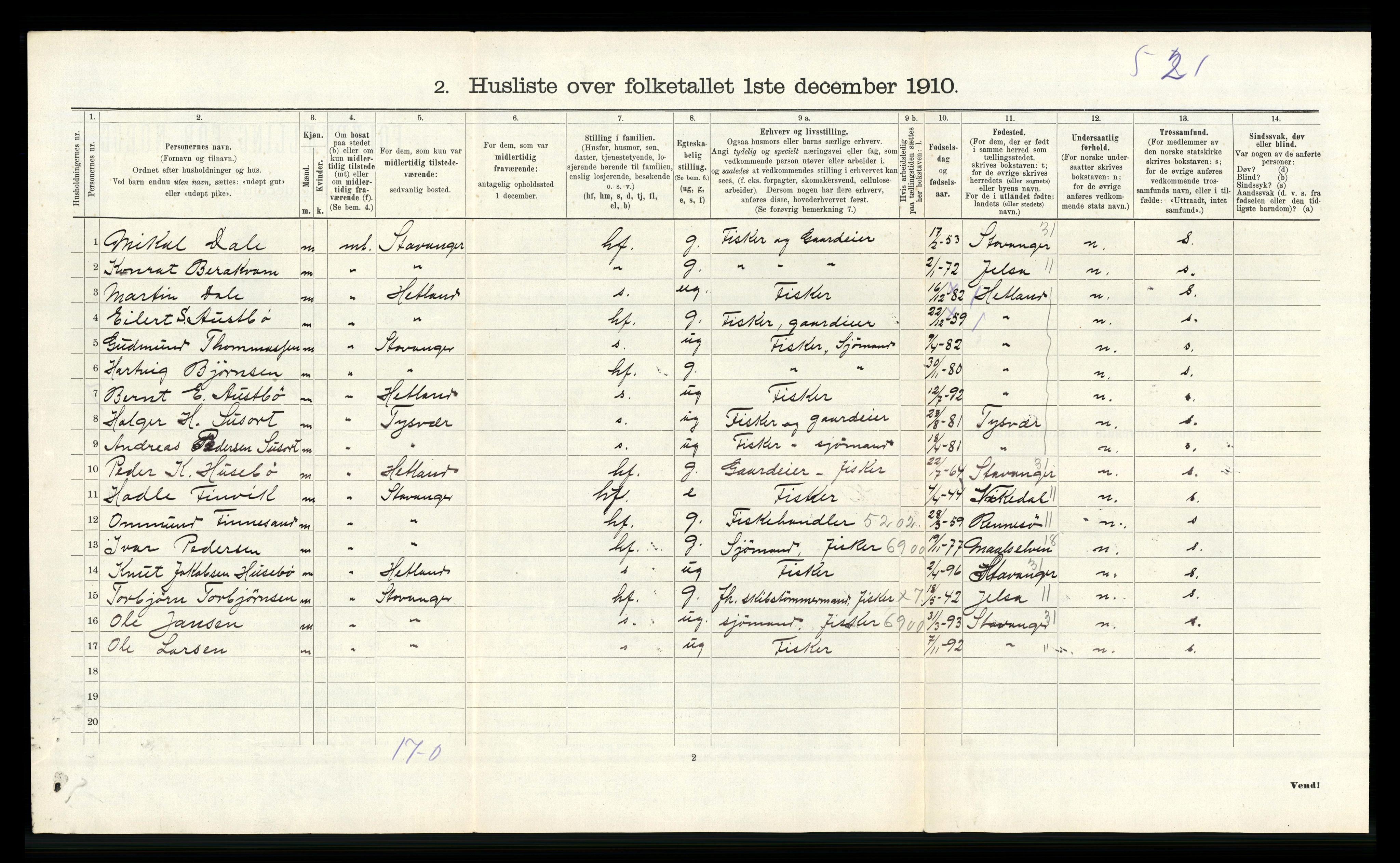 RA, 1910 census for Fister, 1910, p. 211