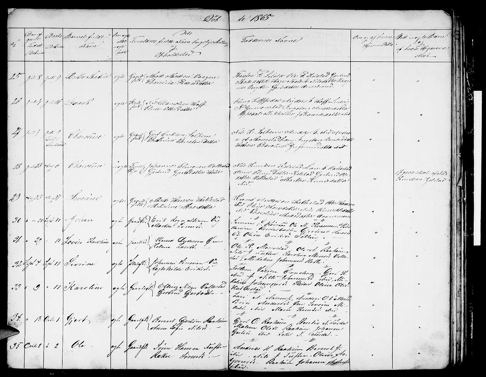 Gaular sokneprestembete, SAB/A-80001/H/Hab: Parish register (copy) no. C 2, 1864-1877