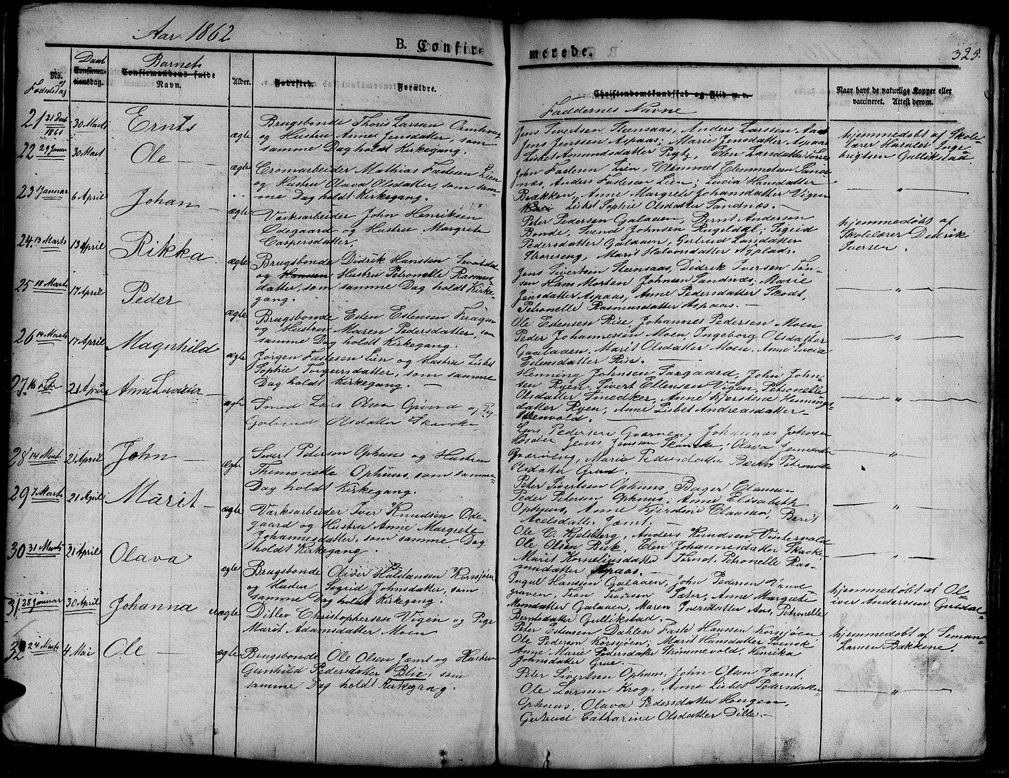 Ministerialprotokoller, klokkerbøker og fødselsregistre - Sør-Trøndelag, AV/SAT-A-1456/681/L0938: Parish register (copy) no. 681C02, 1829-1879, p. 325