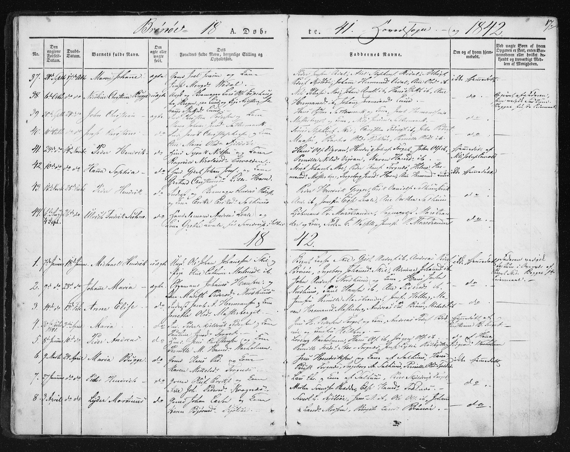 Ministerialprotokoller, klokkerbøker og fødselsregistre - Nordland, SAT/A-1459/813/L0198: Parish register (official) no. 813A08, 1834-1874, p. 17