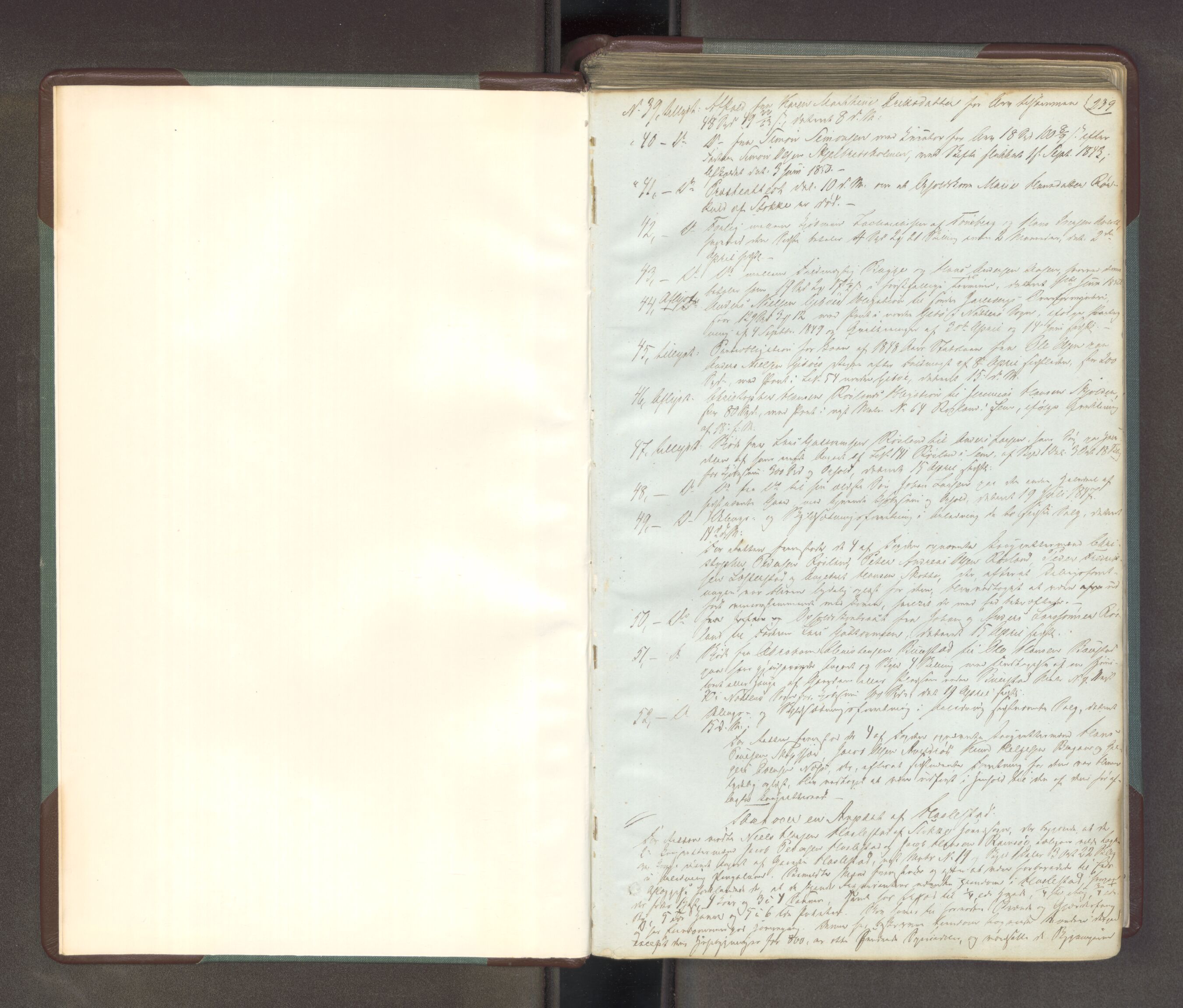 Søndre Jarlsberg sorenskriveri, AV/SAKO-A-129/F/Fa/L0034B: Tingbok, 1850-1856, p. 239a