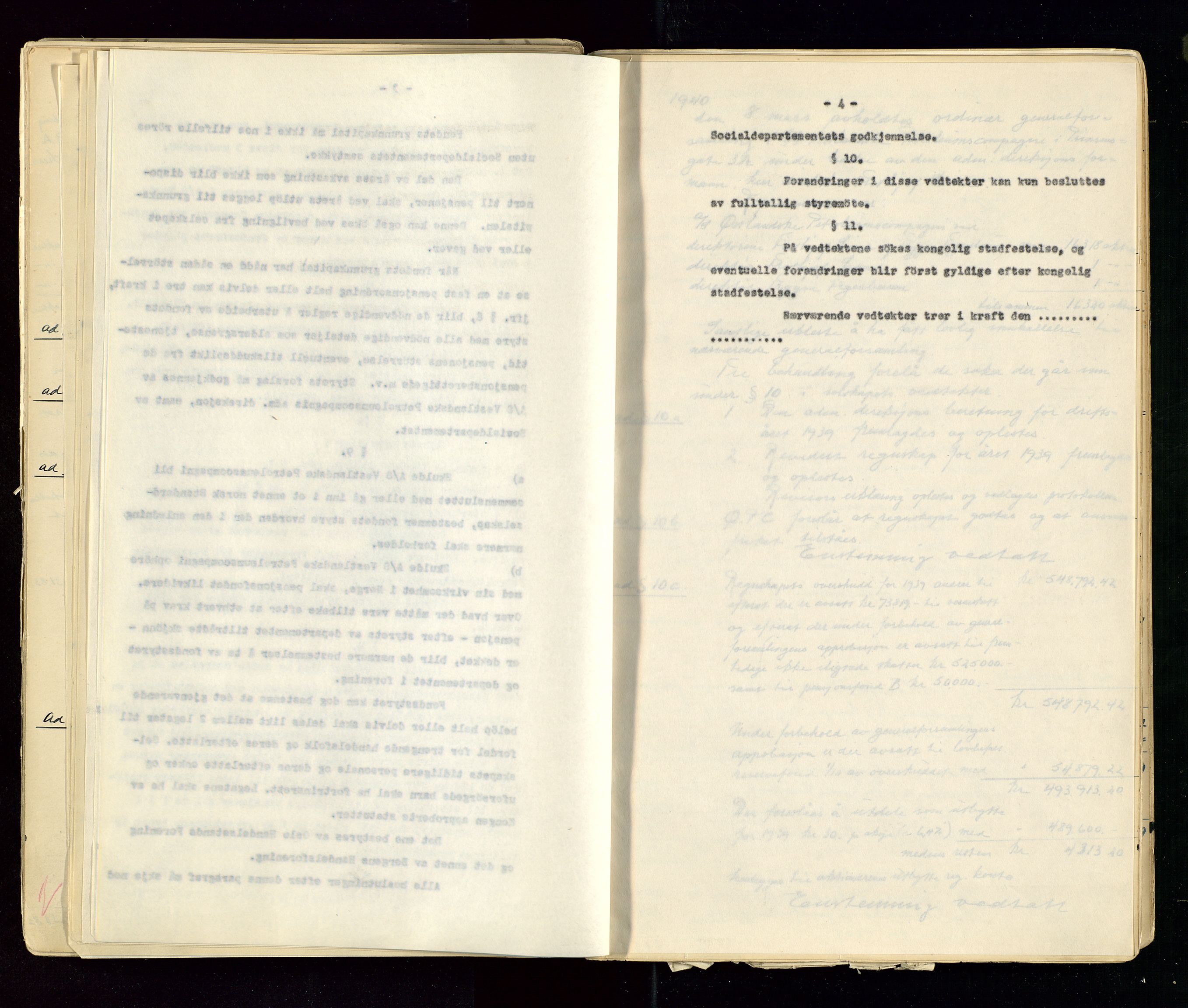 PA 1533 - A/S Vestlandske Petroleumscompani, AV/SAST-A-101953/A/Aa/L0001/0001: Generalforsamlinger og styreprotokoller / Styre- og generalforsamlingsprotokoll, 1890-1953, p. 126