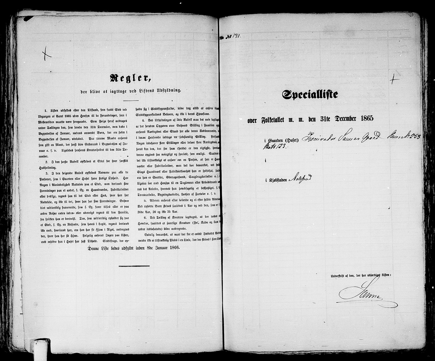 RA, 1865 census for Ålesund, 1865, p. 277