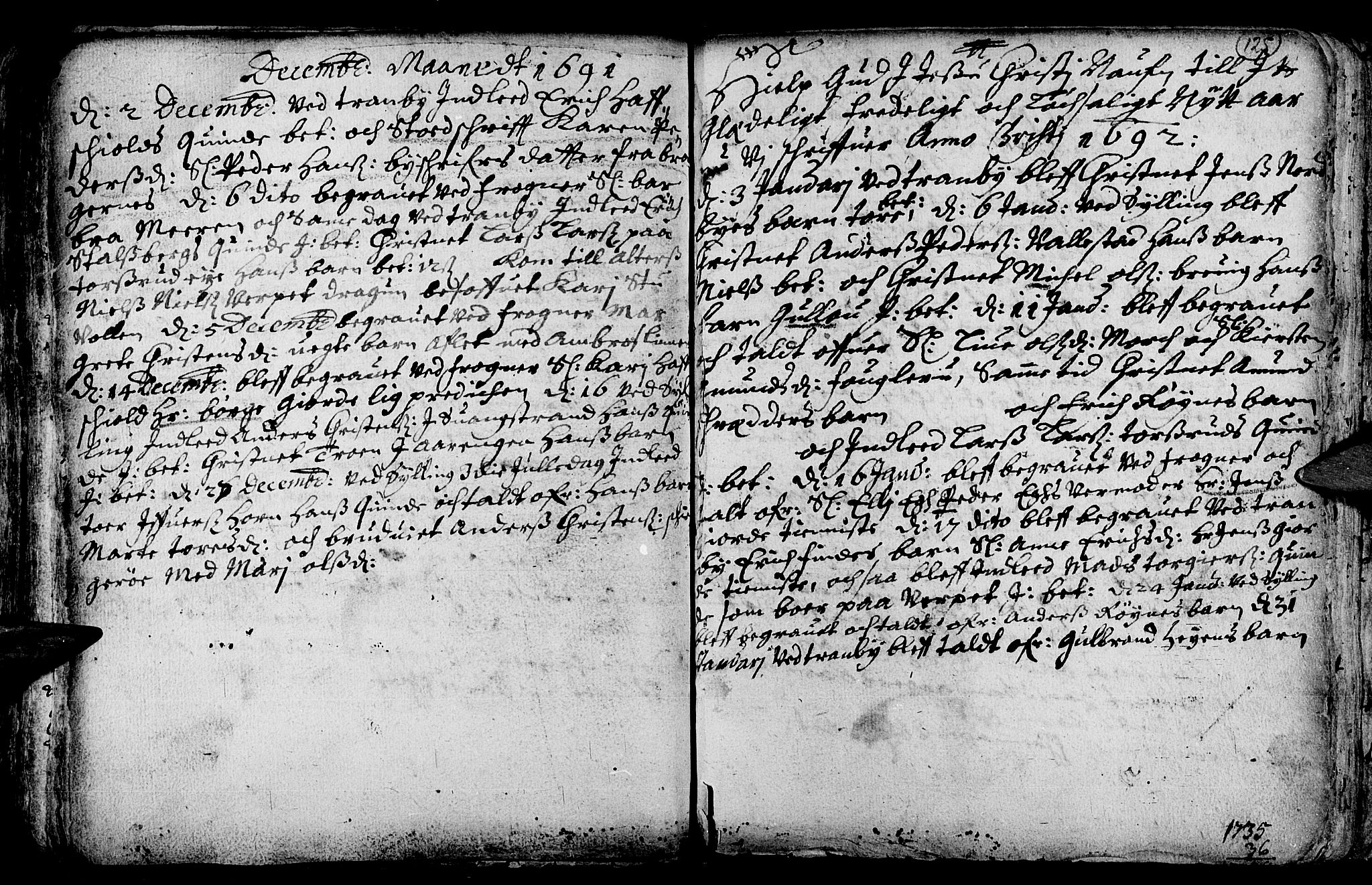 Lier kirkebøker, AV/SAKO-A-230/F/Fa/L0001: Parish register (official) no. I 1, 1672-1701, p. 125