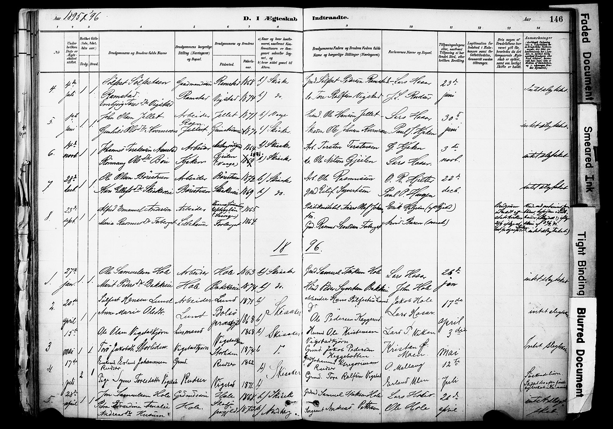 Skjåk prestekontor, SAH/PREST-072/H/Ha/Haa/L0003: Parish register (official) no. 3, 1880-1907, p. 146