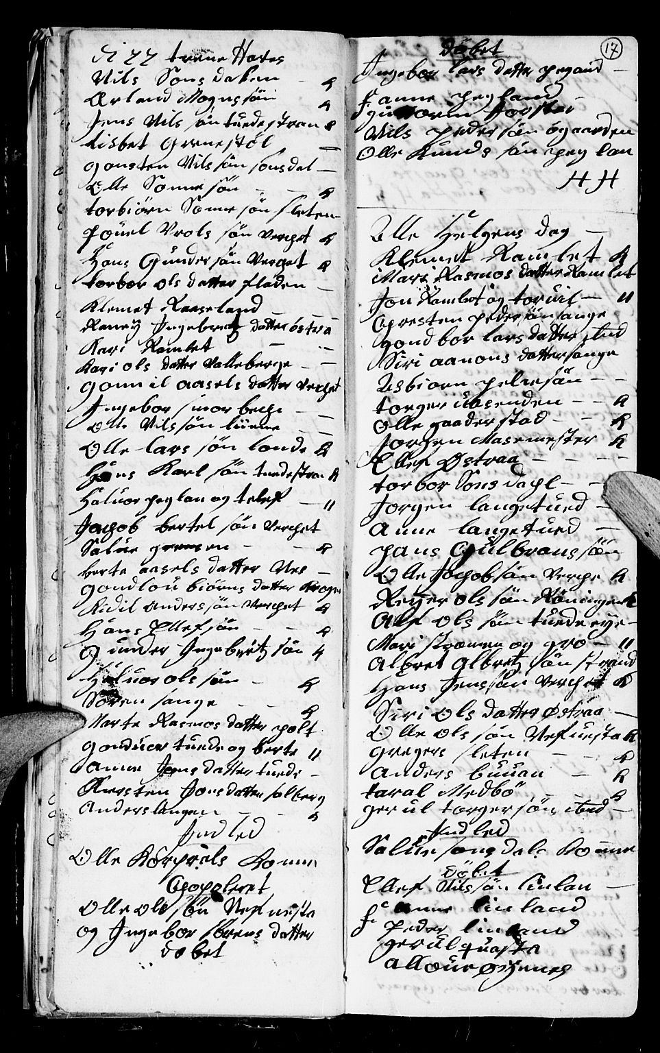 Holt sokneprestkontor, AV/SAK-1111-0021/F/Fb/L0004: Parish register (copy) no. B 4, 1730-1746, p. 17