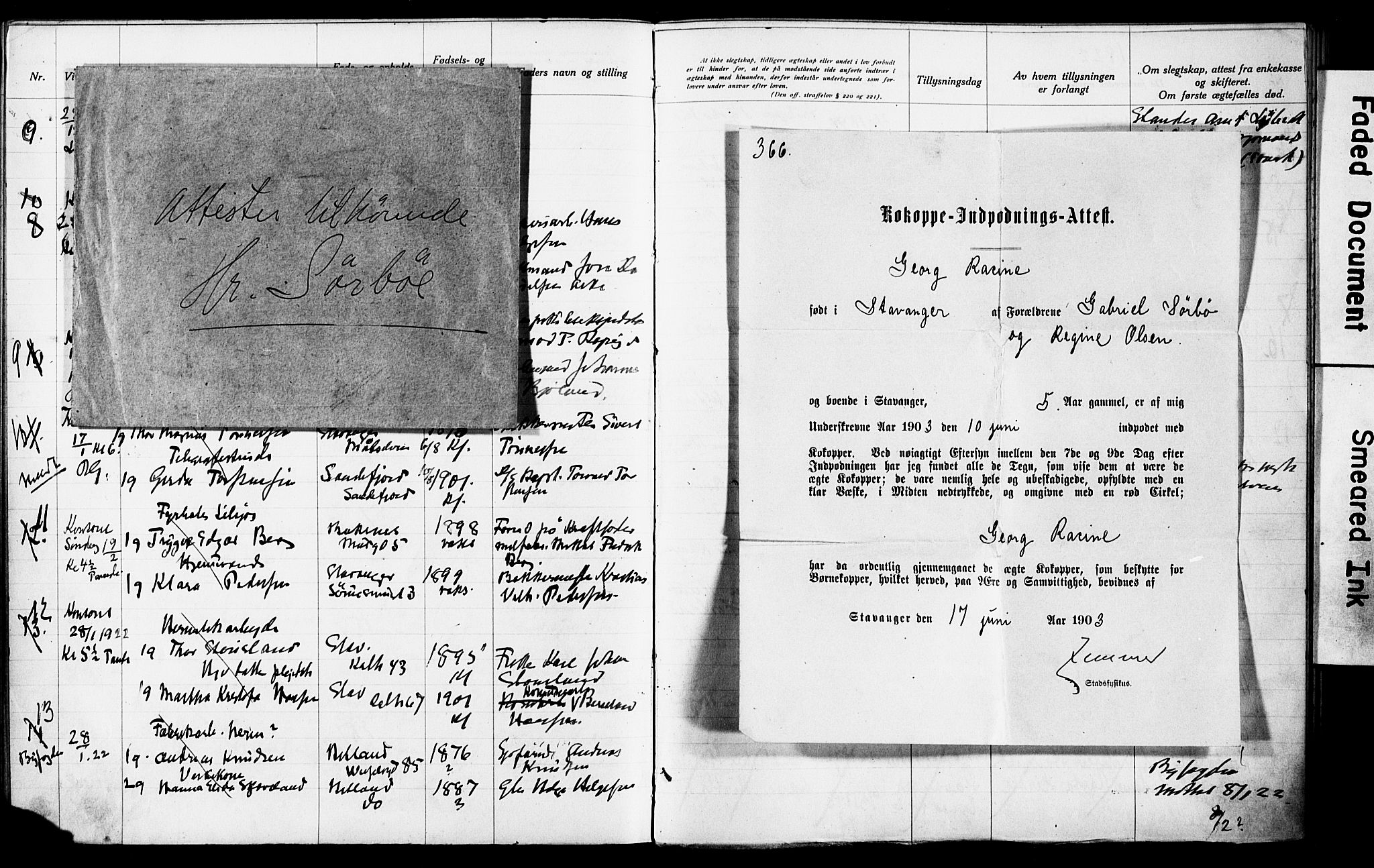 Domkirken sokneprestkontor, SAST/A-101812/001/70/705BA/L0006: Banns register no. 6, 1914-1924