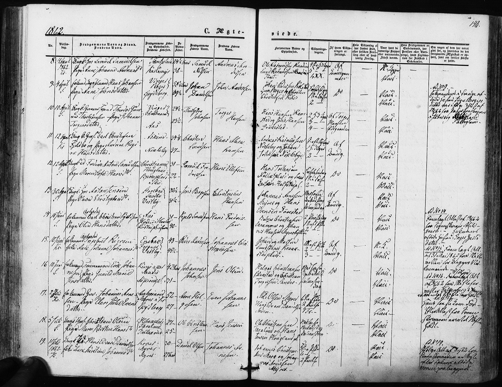 Kråkstad prestekontor Kirkebøker, SAO/A-10125a/F/Fa/L0007: Parish register (official) no. I 7, 1858-1870, p. 146