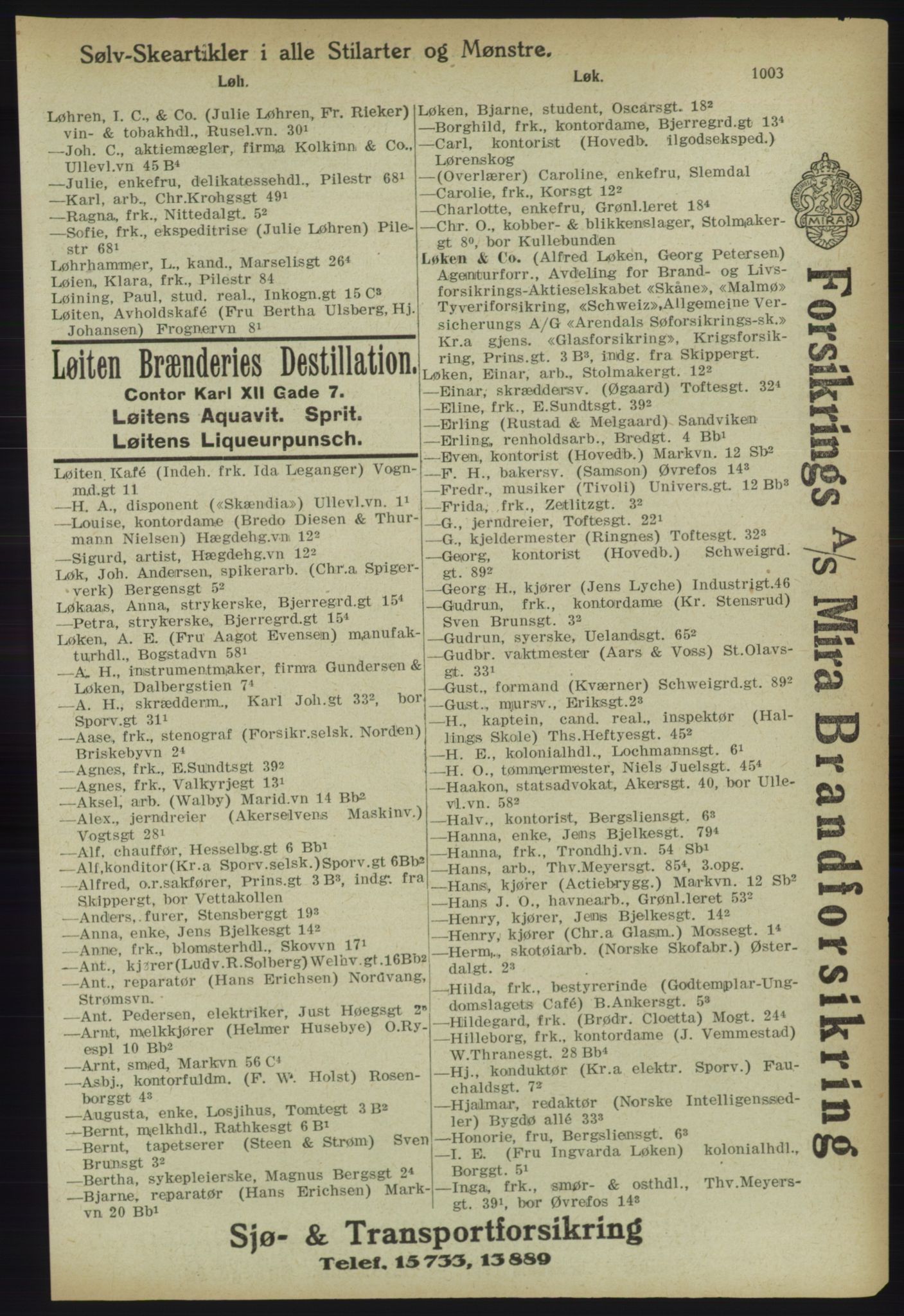 Kristiania/Oslo adressebok, PUBL/-, 1918, p. 1028